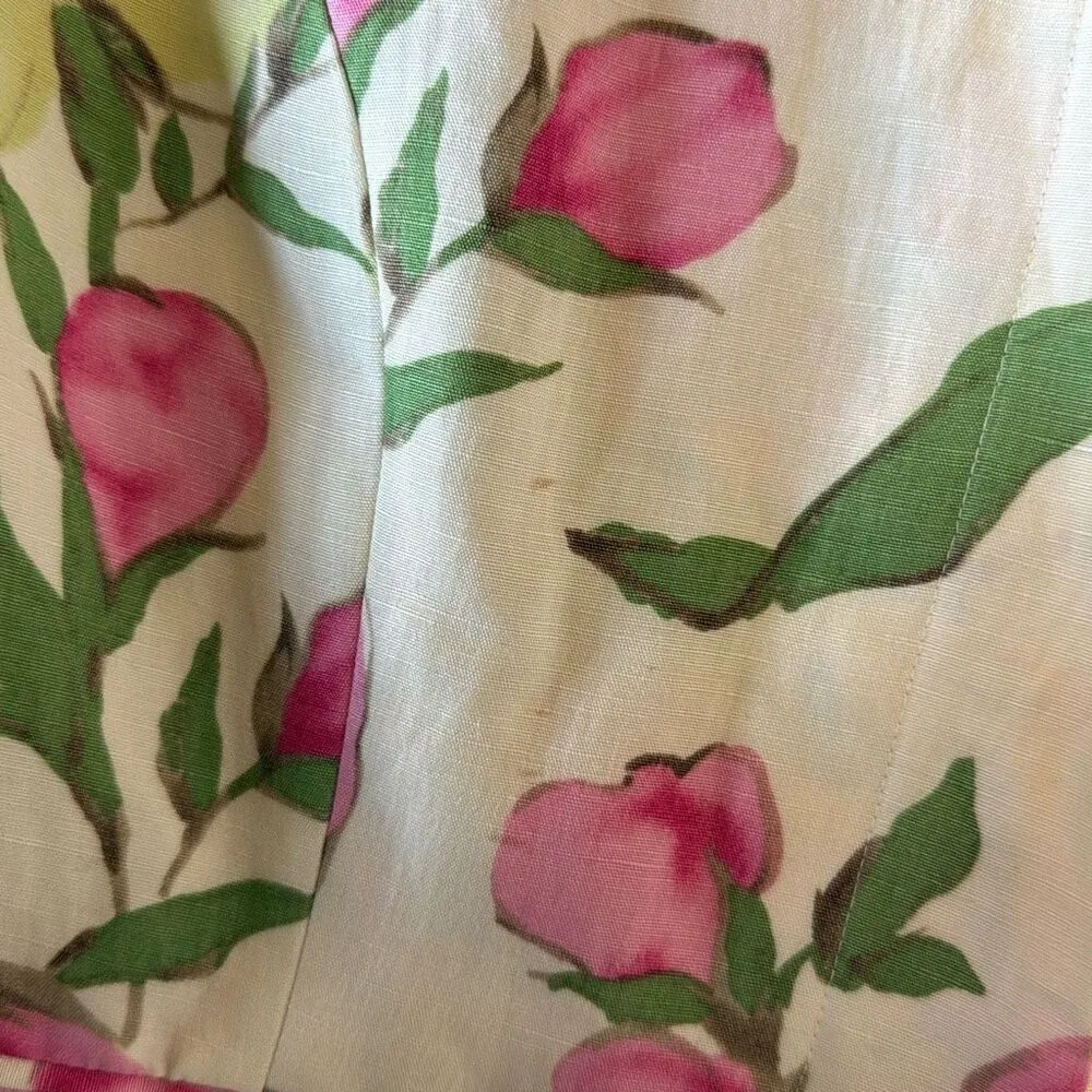 Vintage Loft pink floral blazer jacket size 6 - Image 9