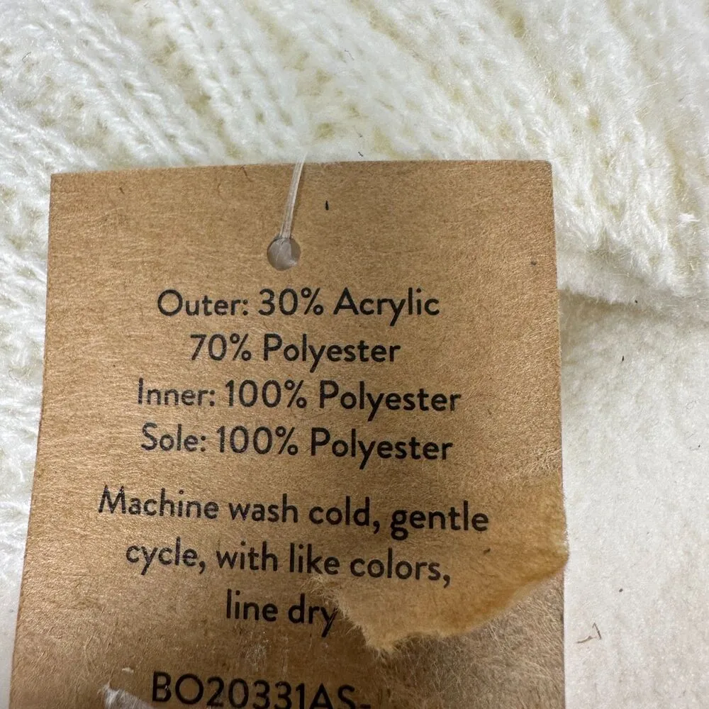 Born Sherpa Fleece Lined Slippers Grip Grippers Sole Size S/M 6 - Image 3