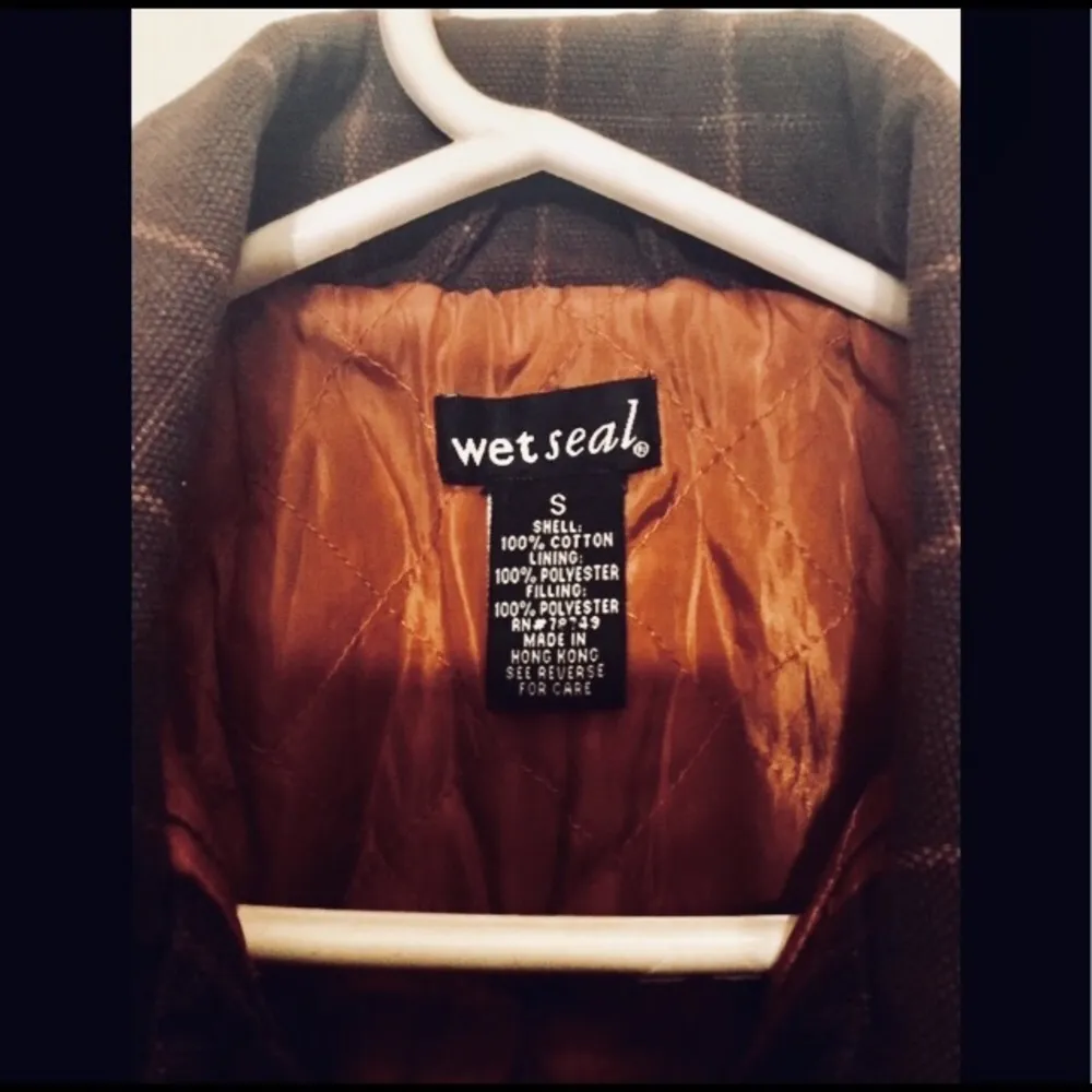 Brown Striped Wet Seal Coat/Jacket, size Small - Image 6