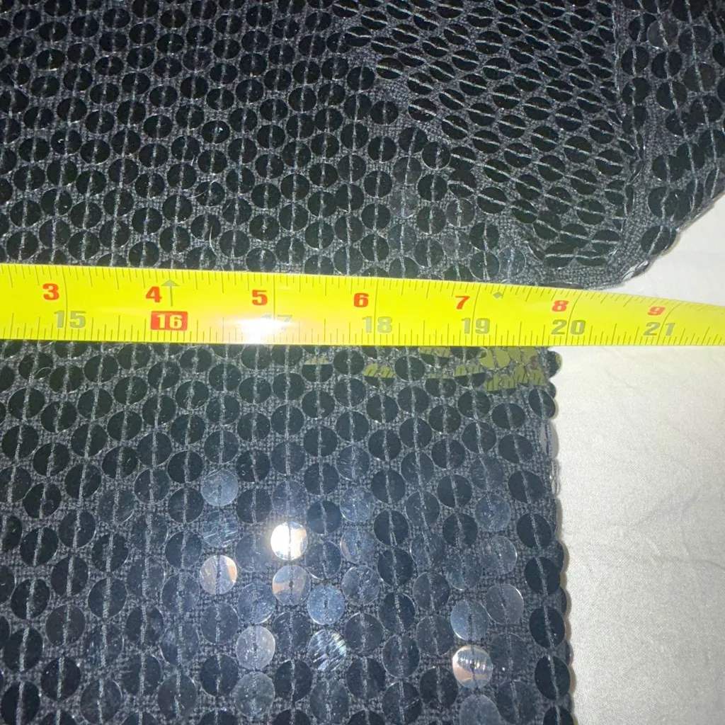 Anne Klein Black Sequin Button-Up Sweater size M - Image 6