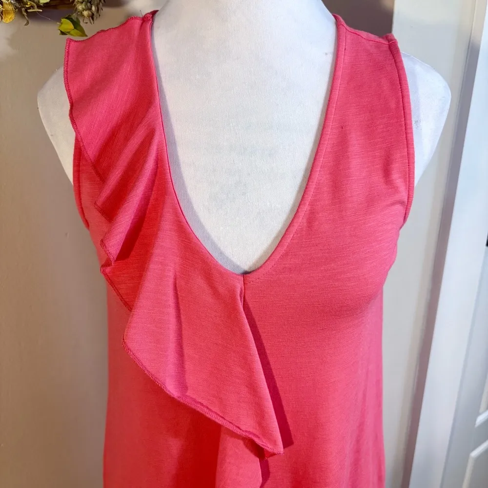 LILLA P Fiesta Ruffle Front Shift Dress in Pink NWT Womens Sz XS🧡 - Image 3