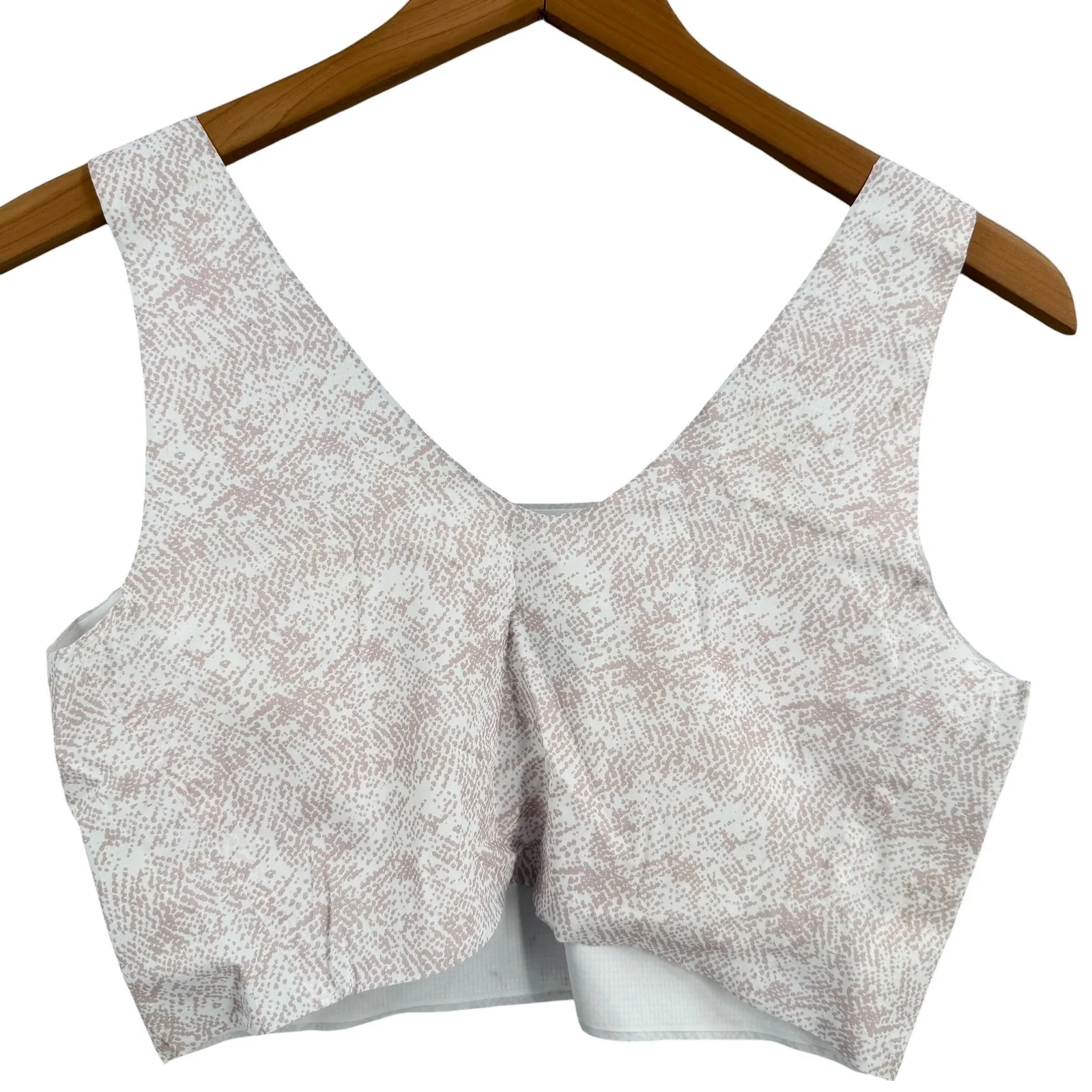 Bali Comfort Revolution 360 Stretch Bra DF3491 X-Large Beige Print Wireless New - Image 3