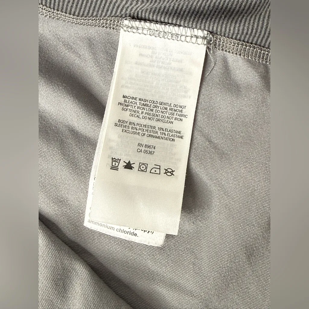 Mountain Hardwear WickQ 1/4 Zip Pullover Size M Gray Stretch Activewear Running - Image 7