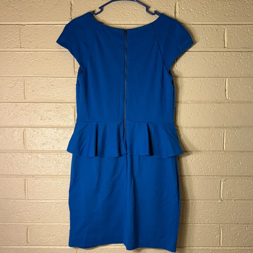 Express Blue Sheath Mini Dress Cap Sleeve - Image 3