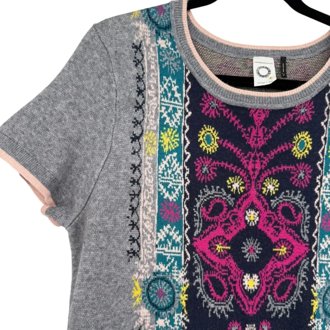 Anthropologie Akemi + Kin Kaleidoscope Print Sweater‎ Dress Size Medium Bohemian - Image 10