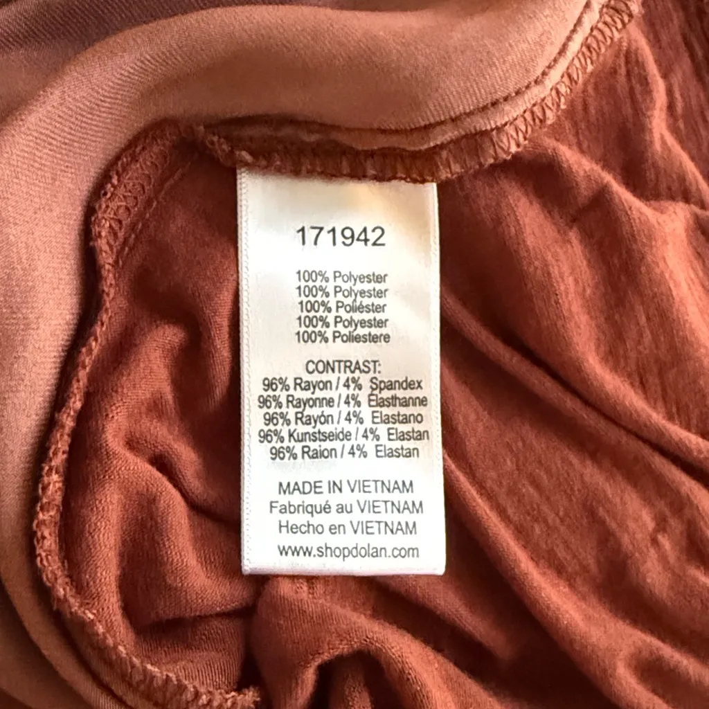 Dolan by Anthropologie Rust Brown Red Tops size Small - Image 5