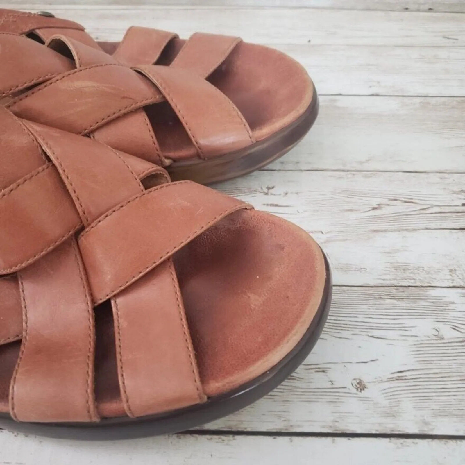 Ariat Women's Leather Upper Brown Sandals Size 9 B - Image 3