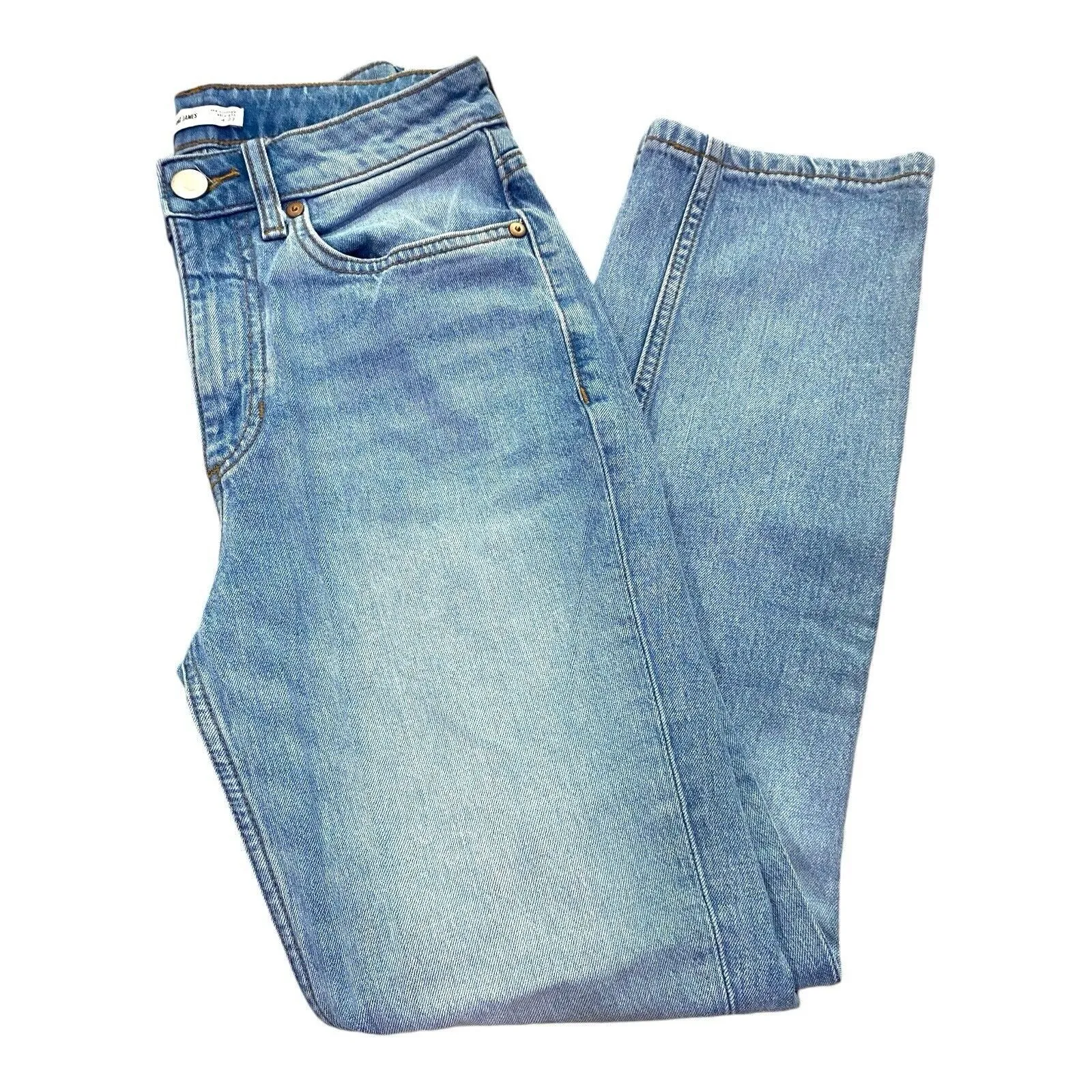 Elizabeth and James Women's The Vintage Straight Jeans‎ Size 27 Retro Light Wash - Image 12