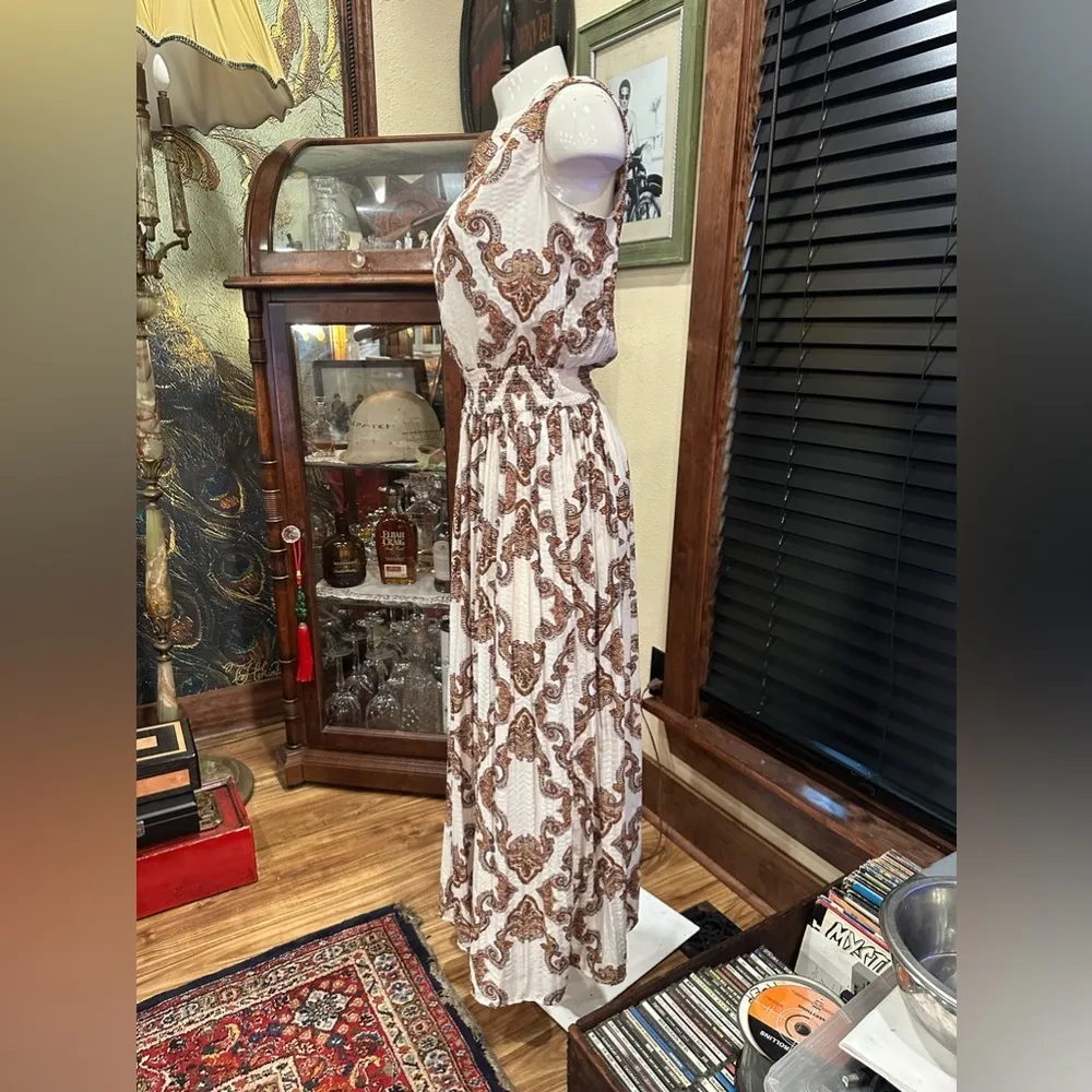 EUC Est. 1946 Womens Maxi Dress brown and white light weight - Image 8
