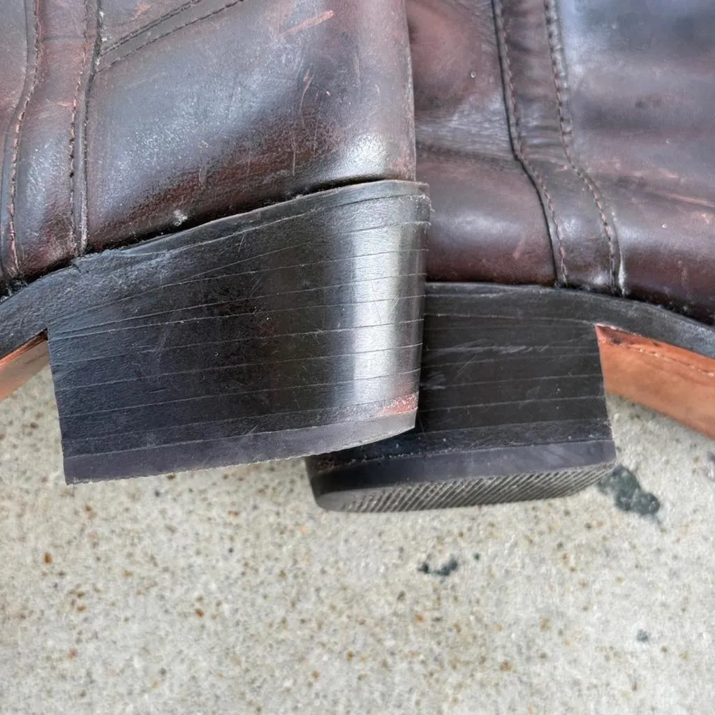 Vintage Brown leather Campus boots - Image 2