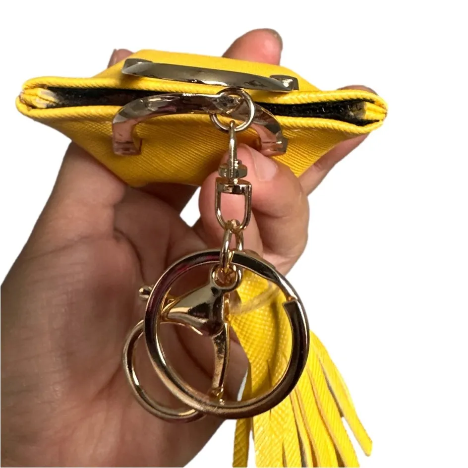 NIB Mini Bag Charm Key Charm Coin Purse Keychain Pendant with Tassel - Image 6