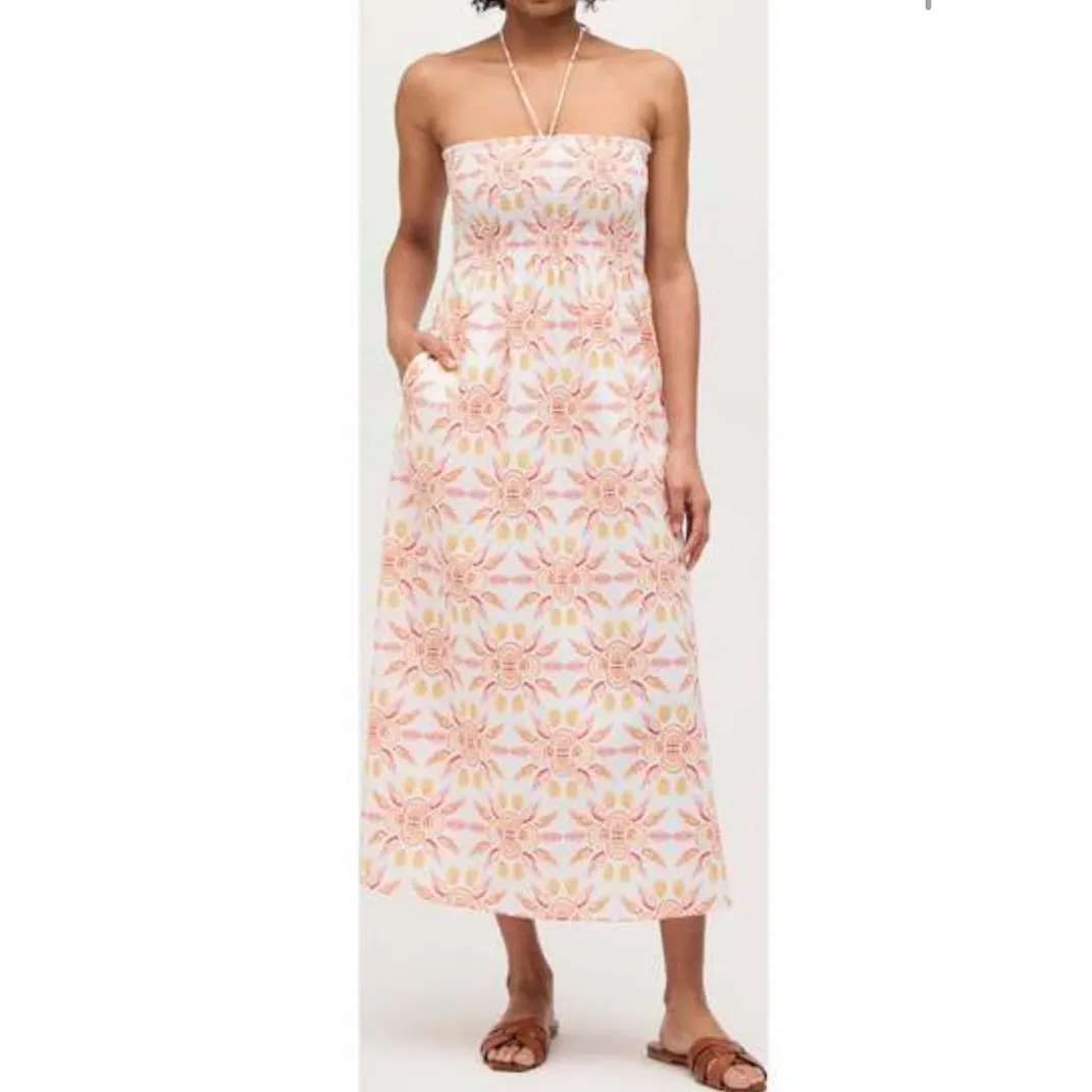 Hill House The Lucy Orange Shell Mosaic Cotton Nap Dress XXL - Image 2