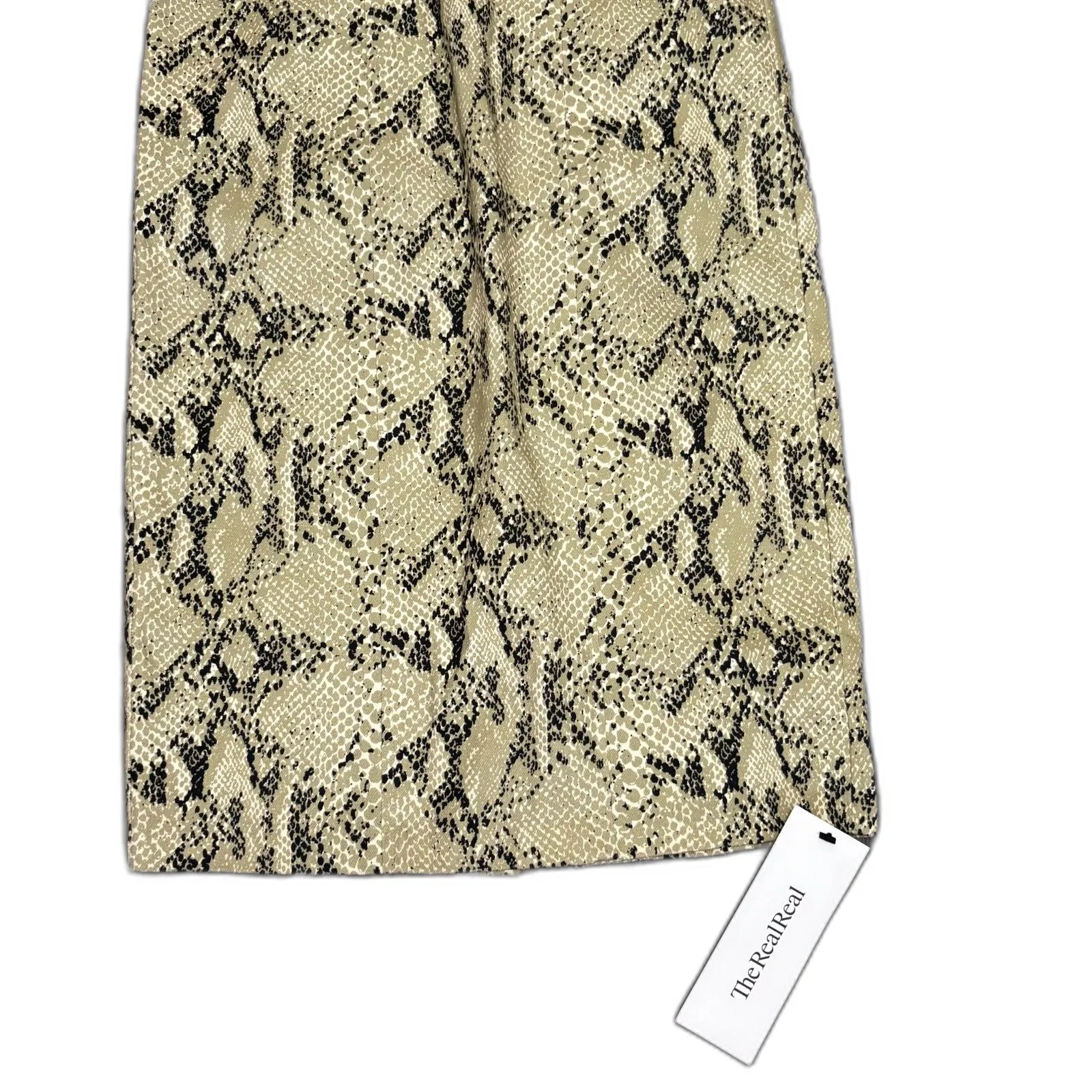 NWT Capulet Lola Bustier‎ Denim Dress Python Snakeskin Print Mob Wife Size Small - Image 5