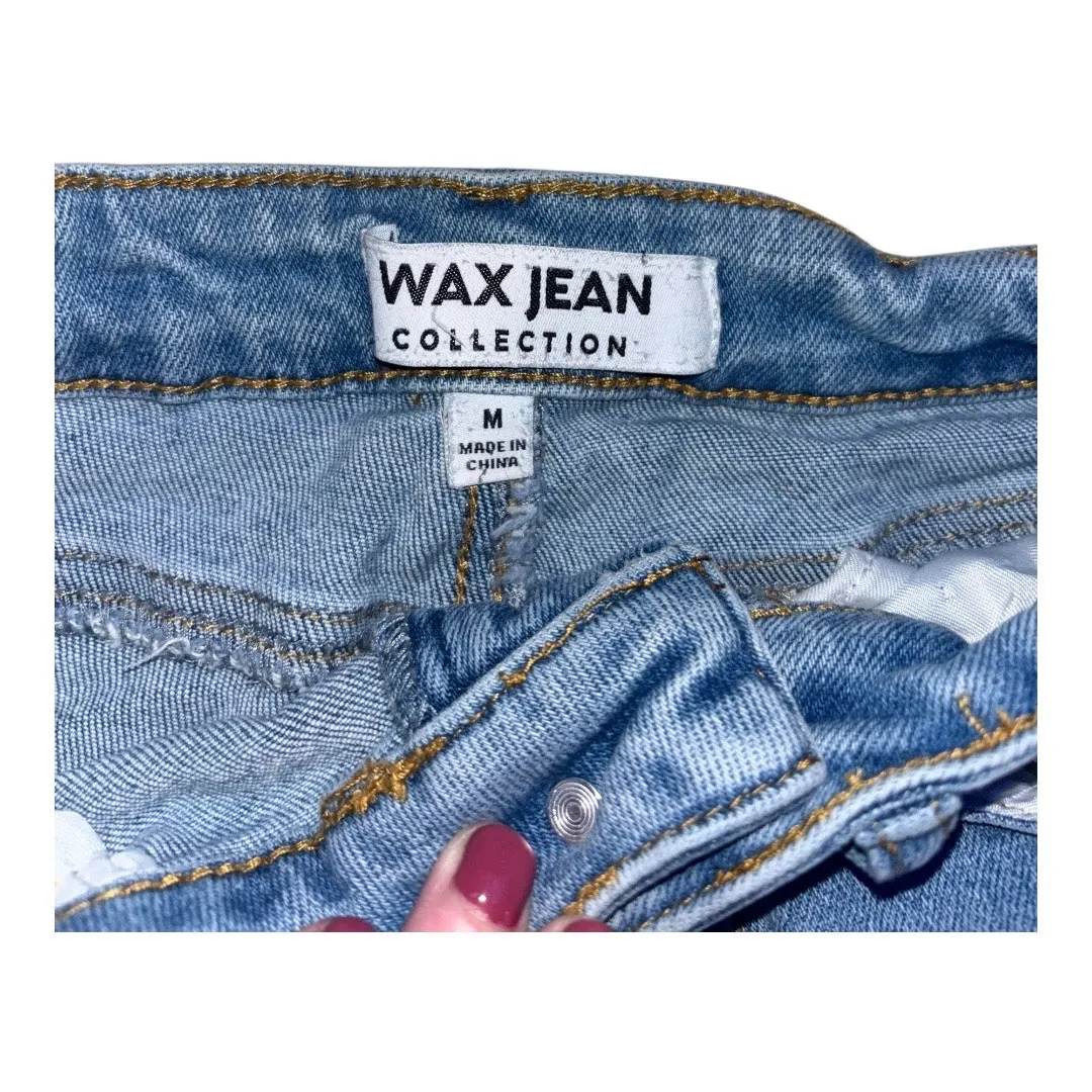 Wax Collection Denim Cutoff Shorts Size M Blue Size M - Image 3