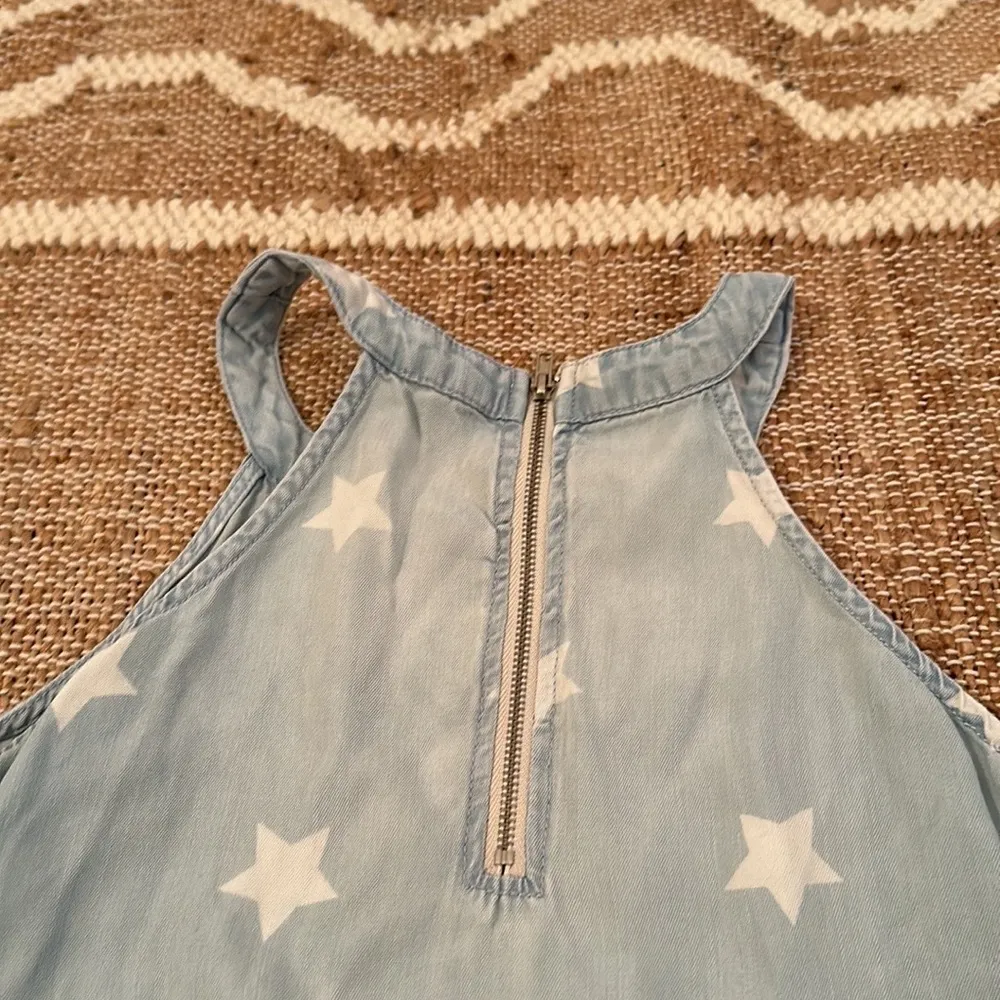 Velvet Heart Chambray Denim Star Swing Dress XS - Image 4