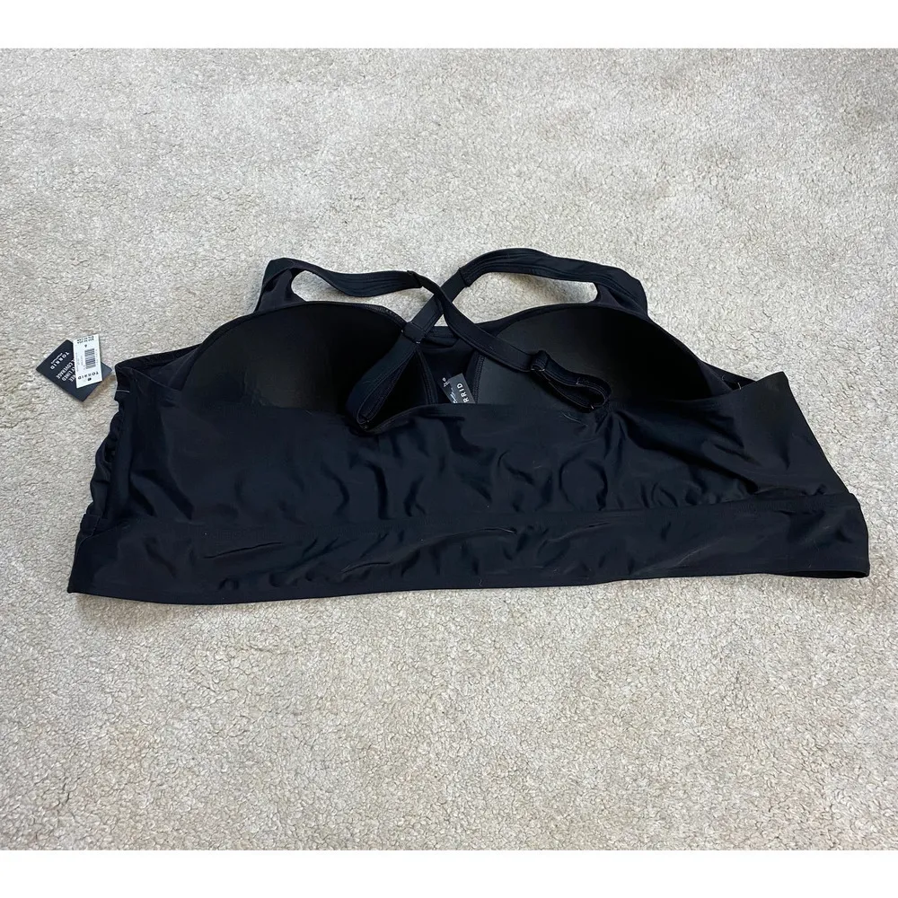 NWT Torrid Swim Wireless Adjustable Scoop Bikini Top Black Size 6X - Image 3