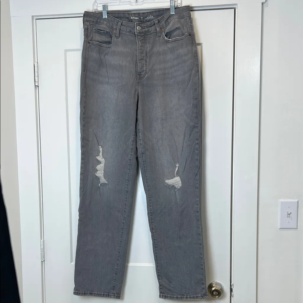 Old Navy Women's Gray Hi rise O.G. Loose jeans size 14 Tall. - Image 3