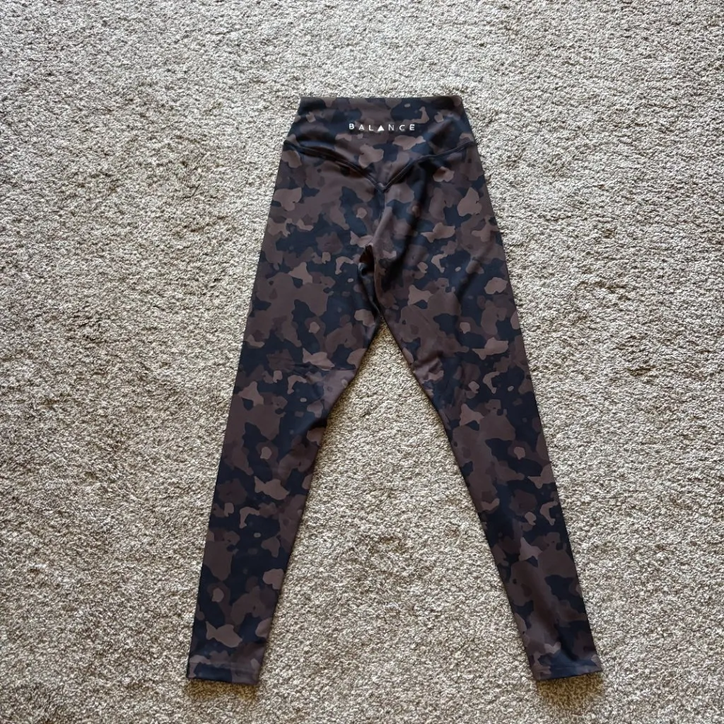 Balance Athletica Leggings Camo Brown Womens Athletic High Rise Small - Image 3