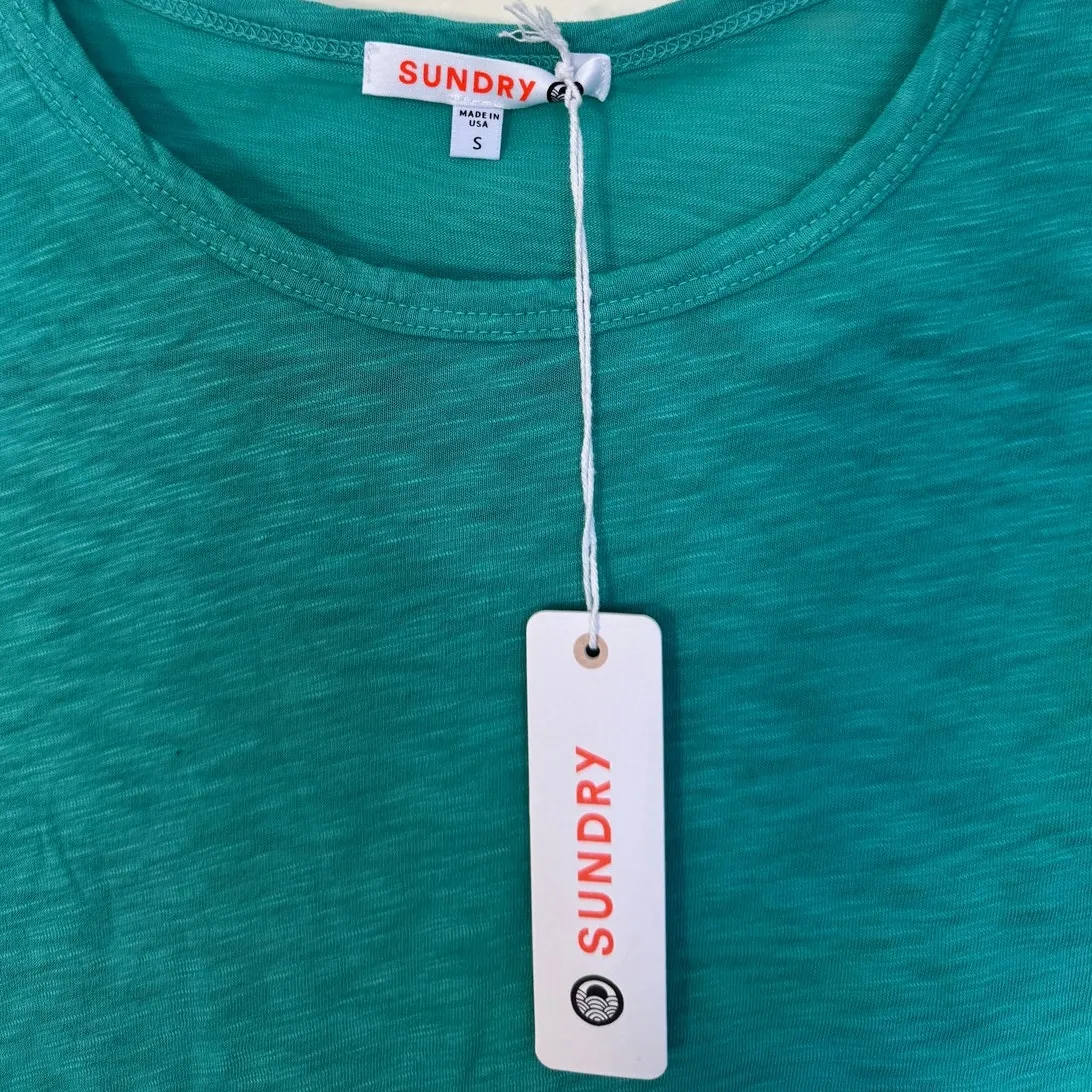 NWT Sundry Long Sleeve Crew 100% Supima Cotton T-Shirt Size Small - Image 4