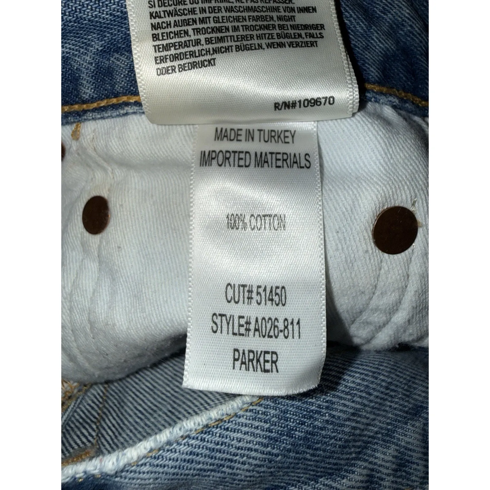 Agolde Women’s Sz 25 Parker Denim Shorts Distressed Raw Hem Cotton - Image 5