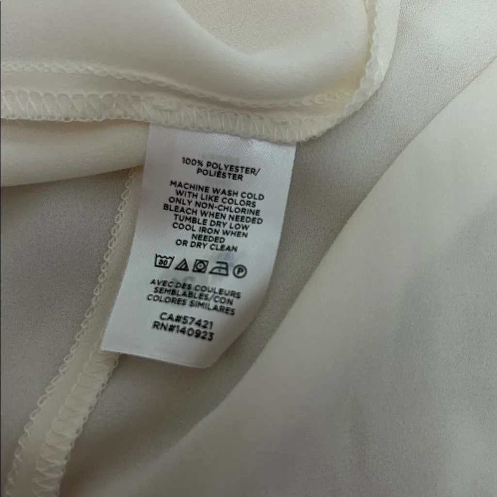 Loft Cream Sleeveless Chiffon Blouse - Image 8