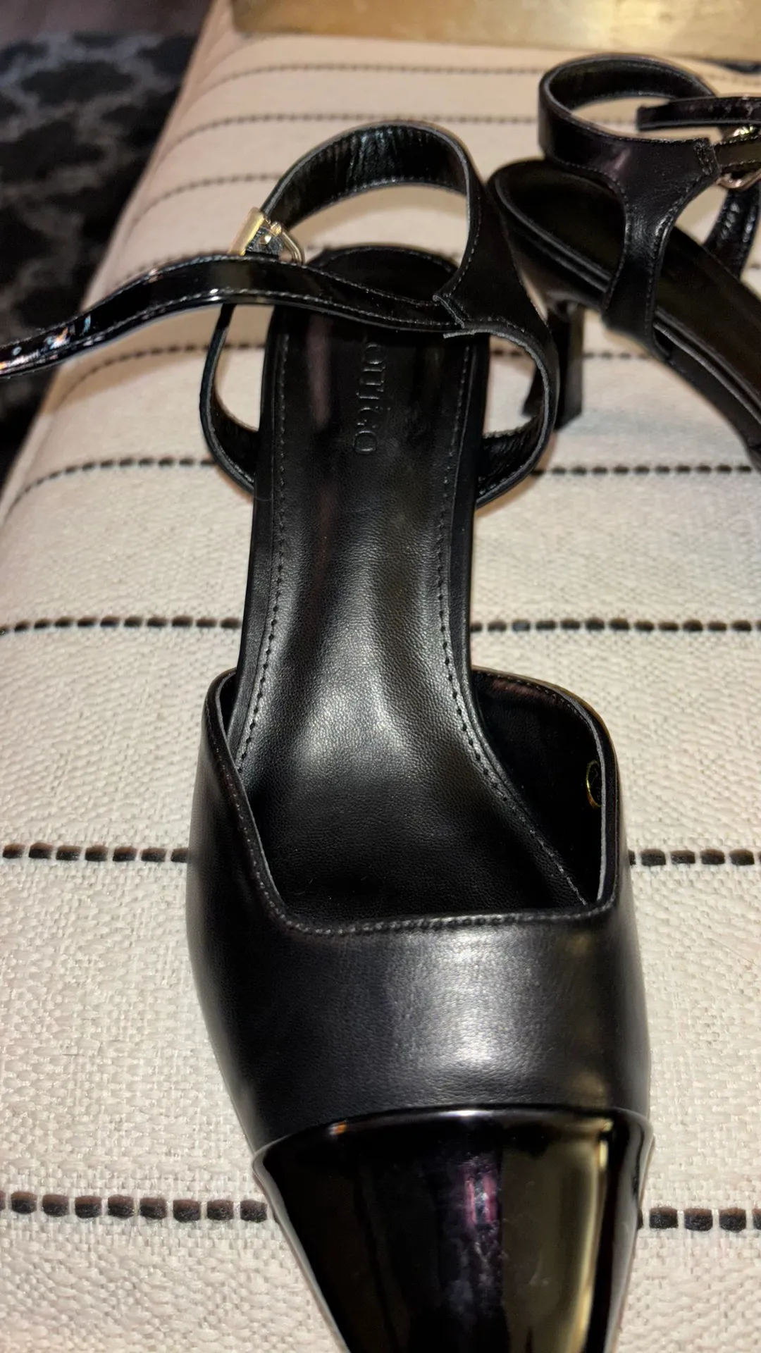 Black Kitten Heels Size 7.5 - Image 2