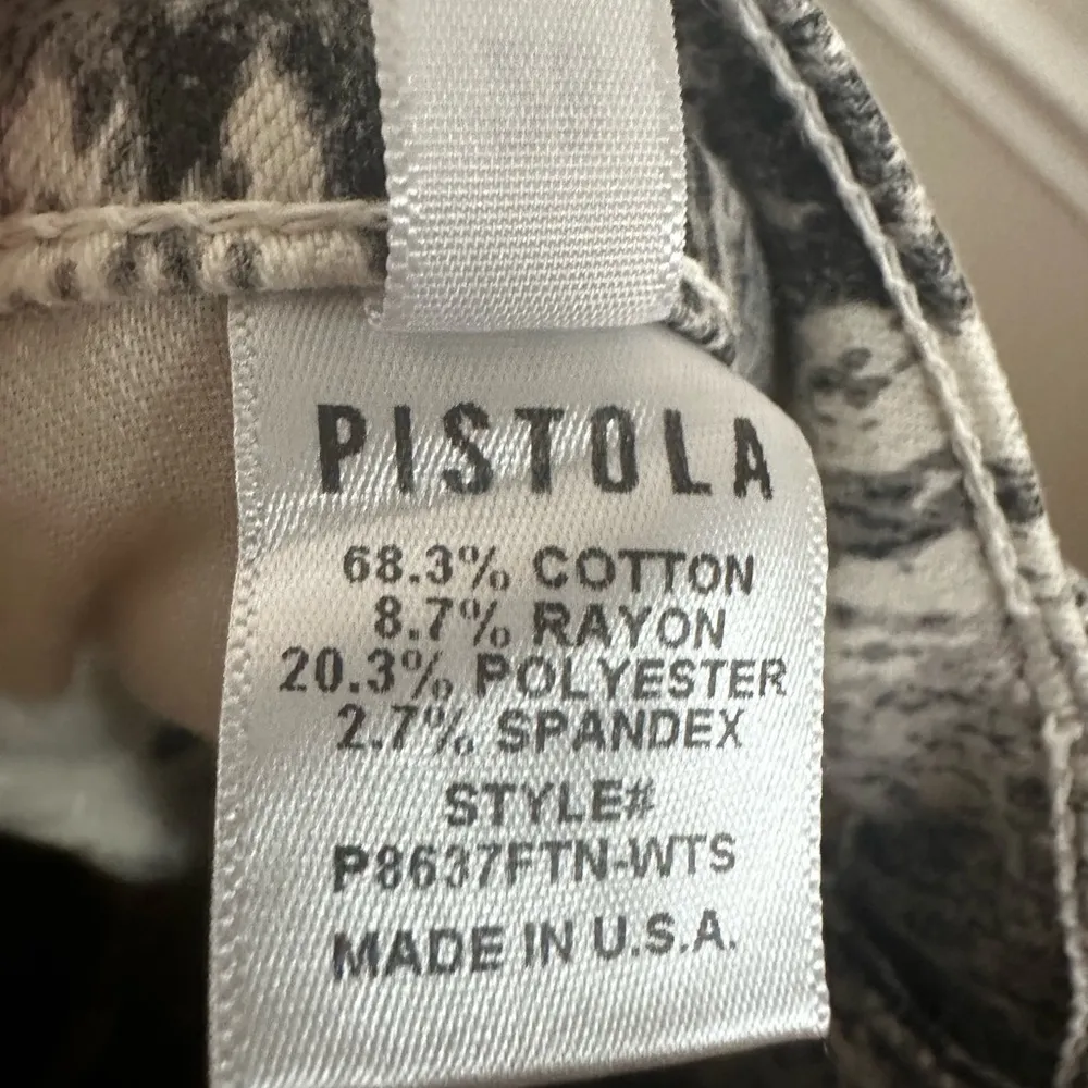 Revolve Pistola Snake Skin Print Raw Hem Jeans Size 28 NWT! - Image 8