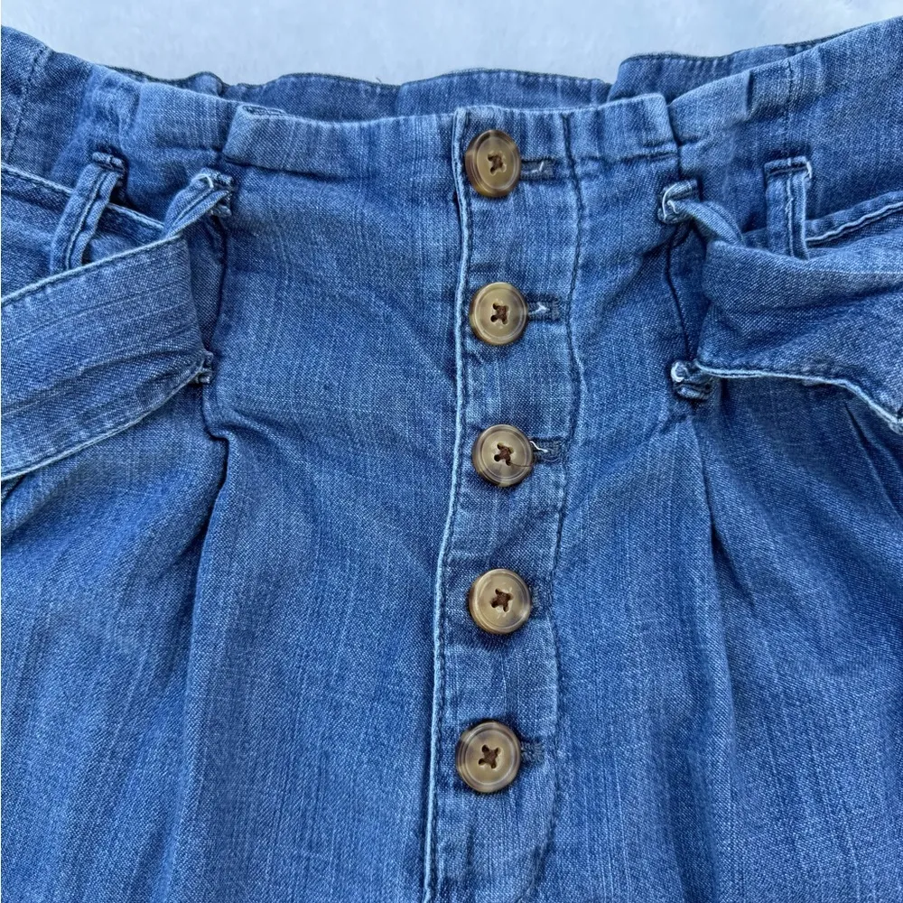 Abercrombie & Fitch Women's Wide-Leg Chambray Pants Size XS – Paperbag Waist - Image 10