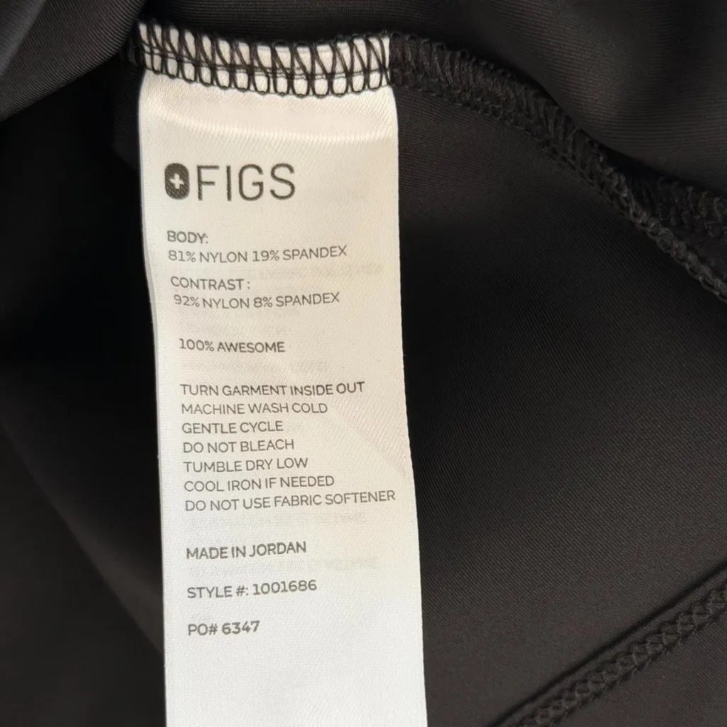 FIGS  Sona FORMx Slim V-Neck Scrub Top in Black, Size Medium - Image 10