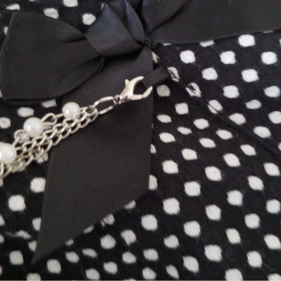 Vintage school girl skirt Black and White Polka Dot Skirt nwot - Image 4