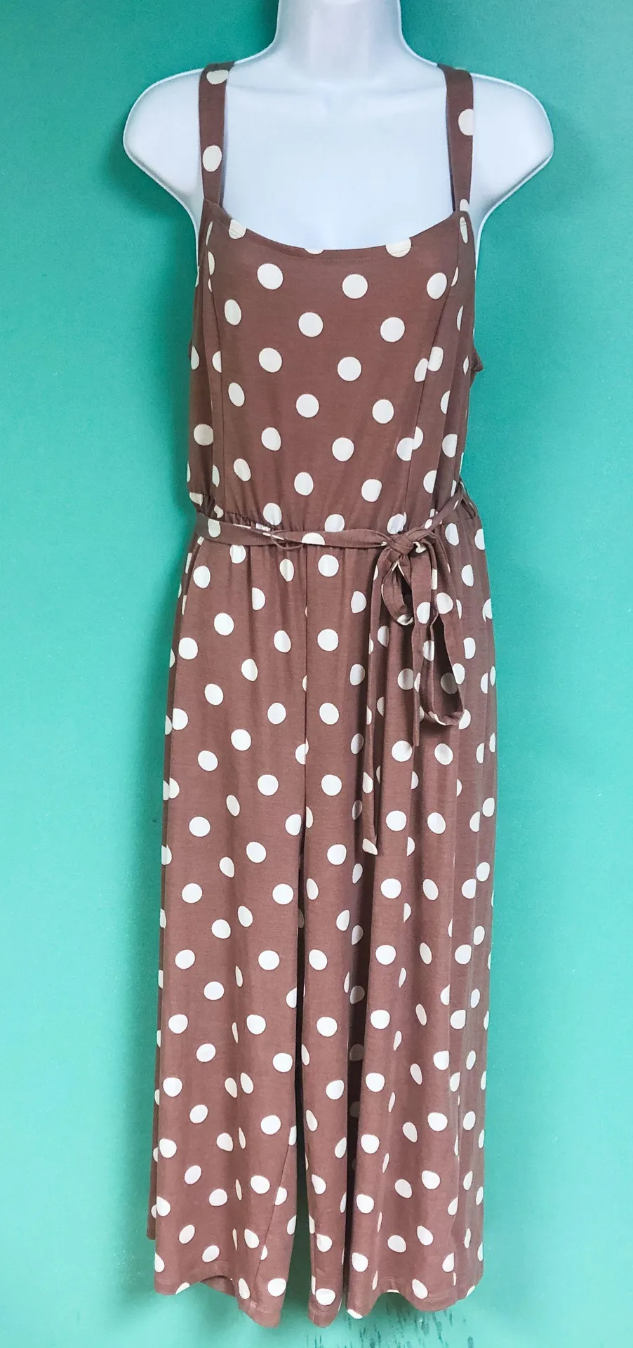 Polka Dot  Cropped Jumpsuit - Image 2