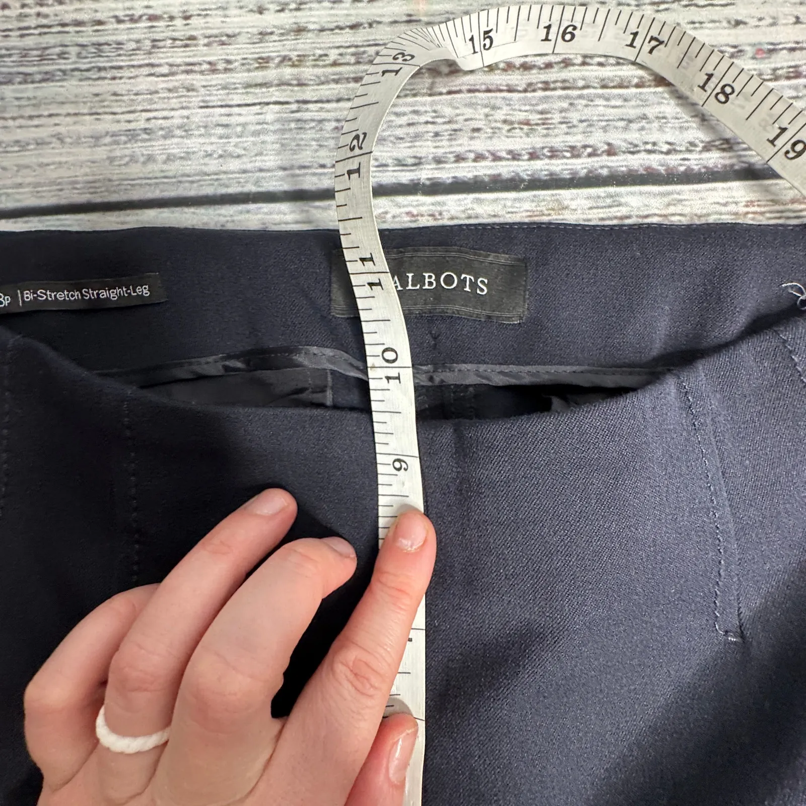 Talbots Navy Bi-Stretch Straight Leg Dress Pants Women’s 8P Petite - Image 7