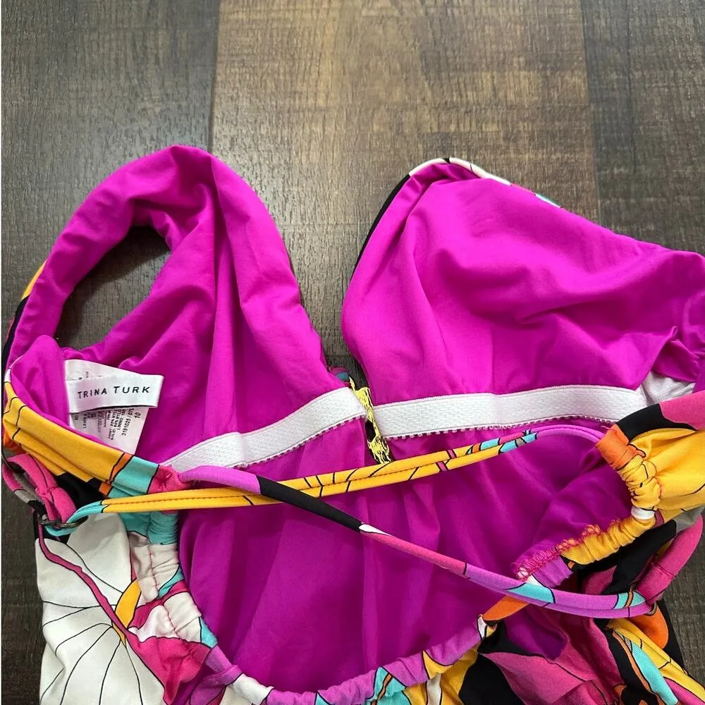 Trina Turk Gemini Plunge One Piece Swimsuit - Image 11