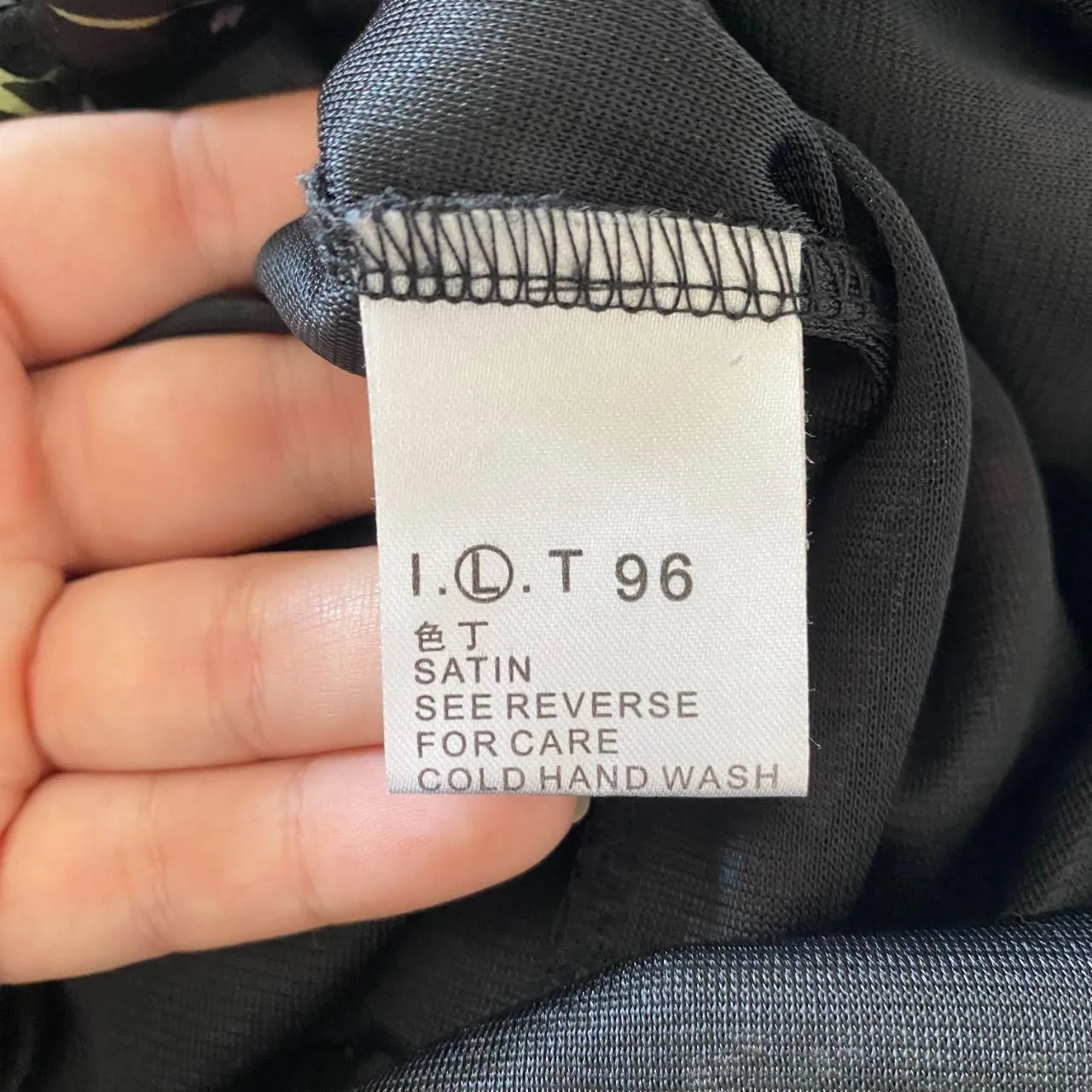 Vintage Colorful Floral Black Shinty Satin Cheongsam Bodycon Midi Dress S - Image 8