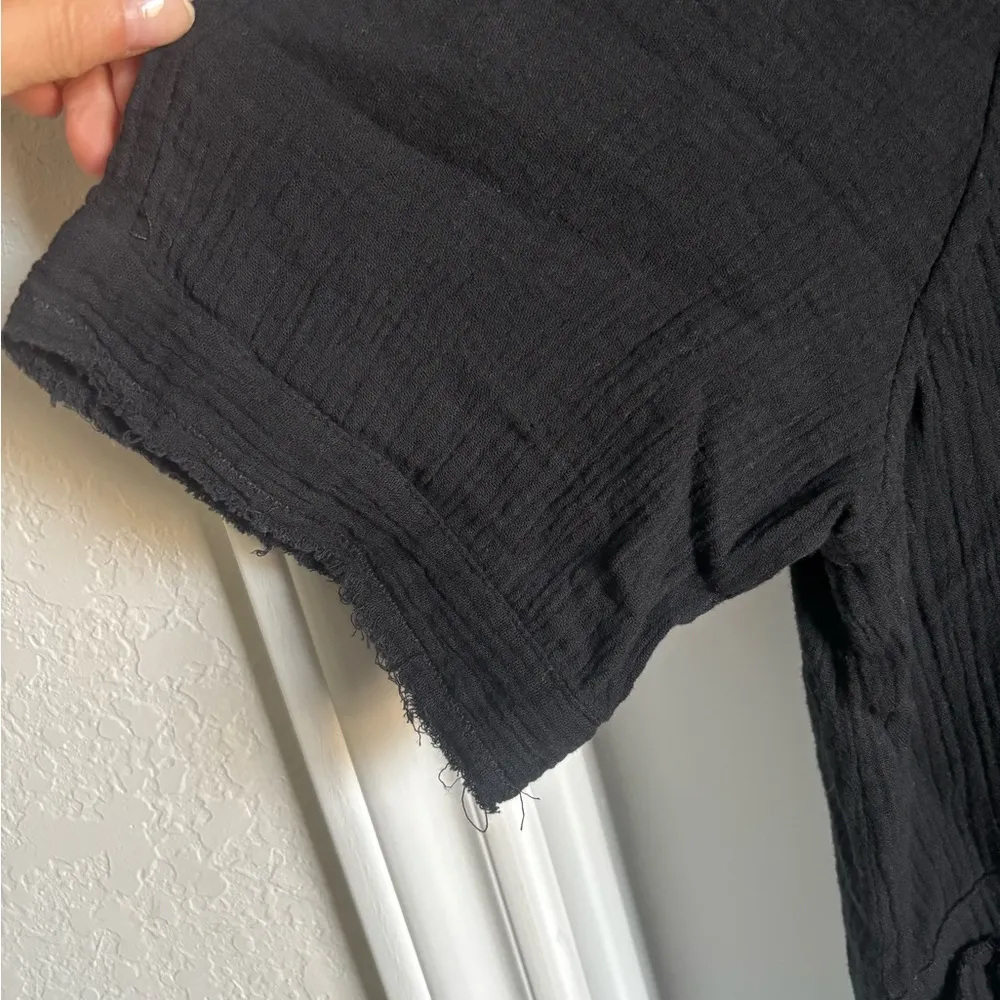 Talulah Women's S Oversized Black Light Weight Cotton Button Front Tunic, NWOT - Image 4