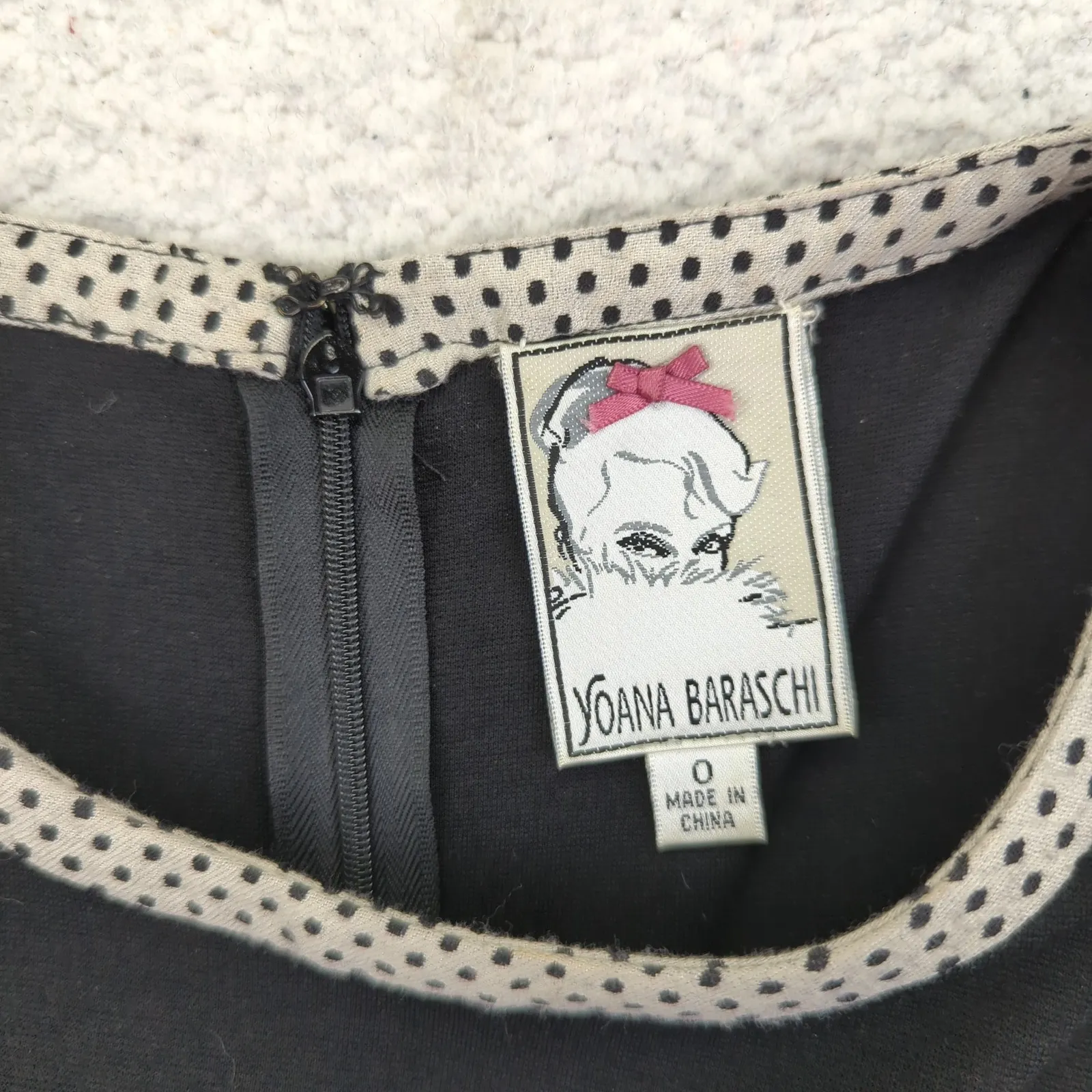 Yoana Baraschi Black White Polka Dot Sleeveless Dress Size 0 Fitted Career - Image 7