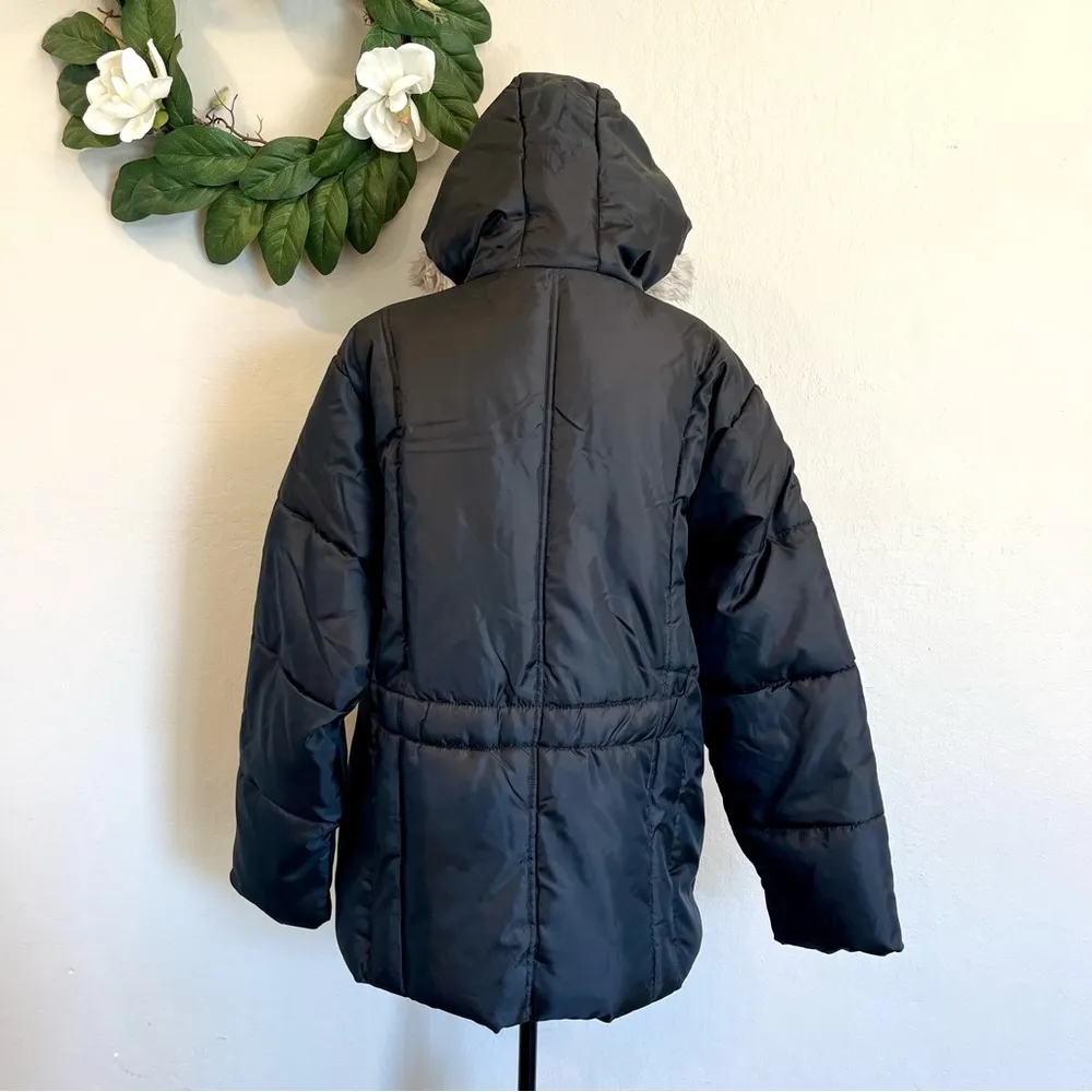 NWT Maxam Mountain Faux Fur Trimmed Puffer Jacket 2XL Black Size 2X - Image 12