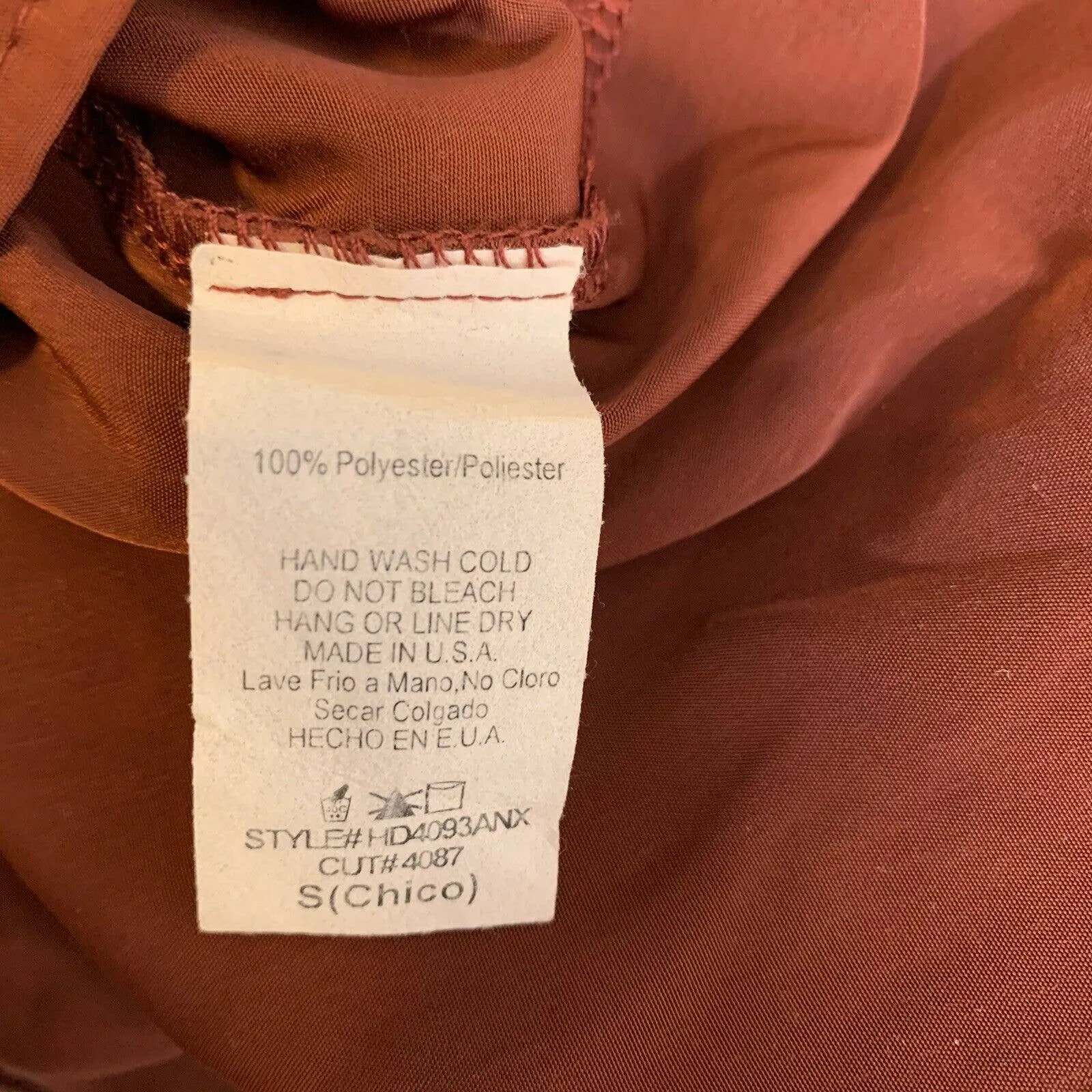 Francesca's Decadent Ruffle Dress Rust Size Small‎ Brown - Image 7