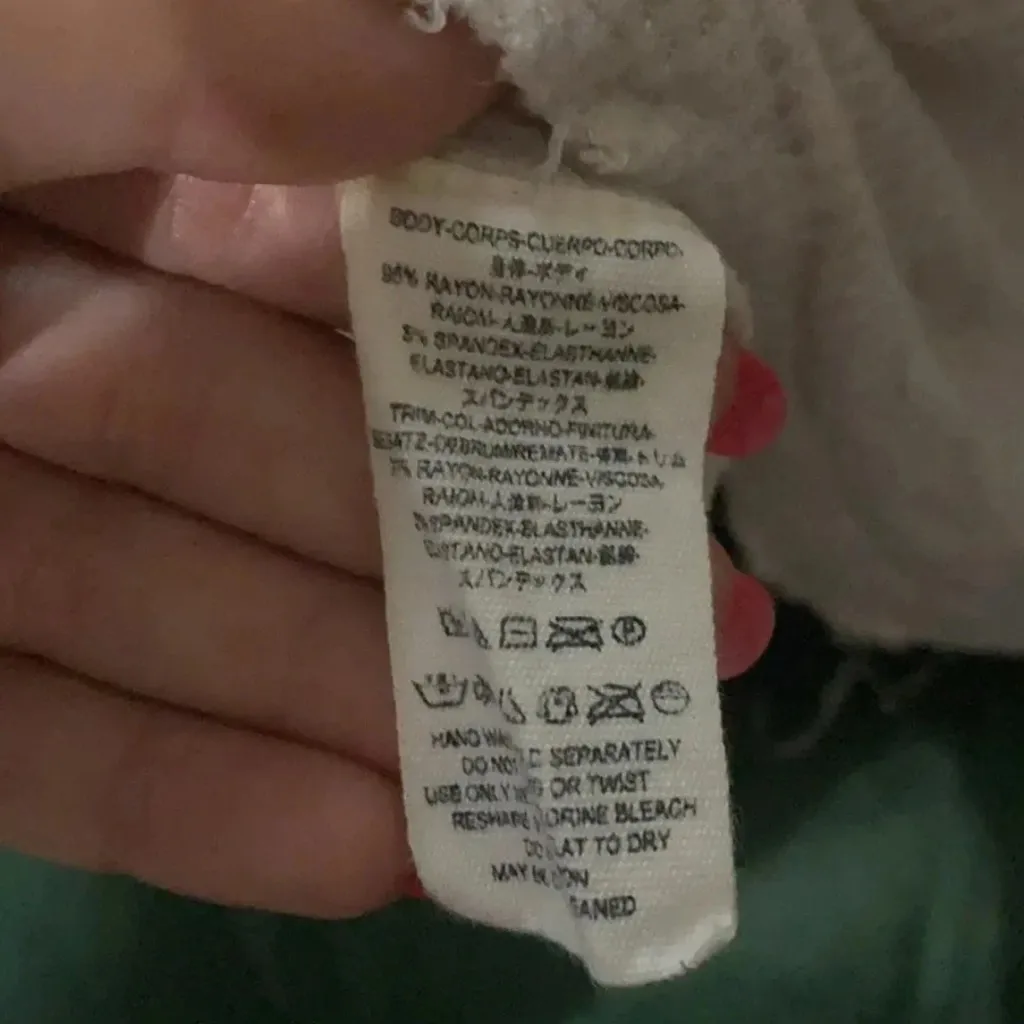 We the Free Distressed Cream long Sleeve Top Size Medium - Image 6