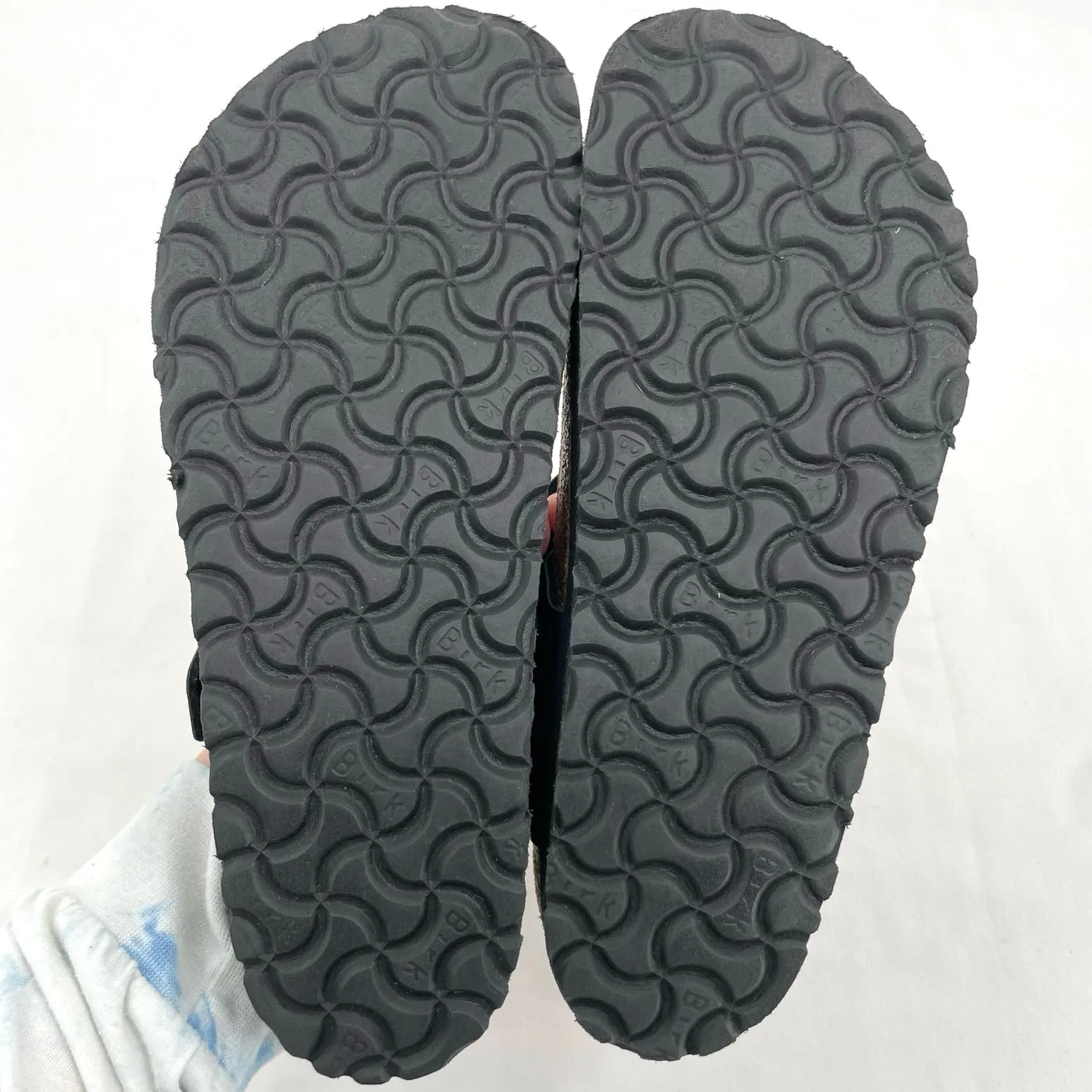 Birkenstock Gizeh Black Platform Thong Sandals Vegan Leather Papillio Size 38 - Image 9