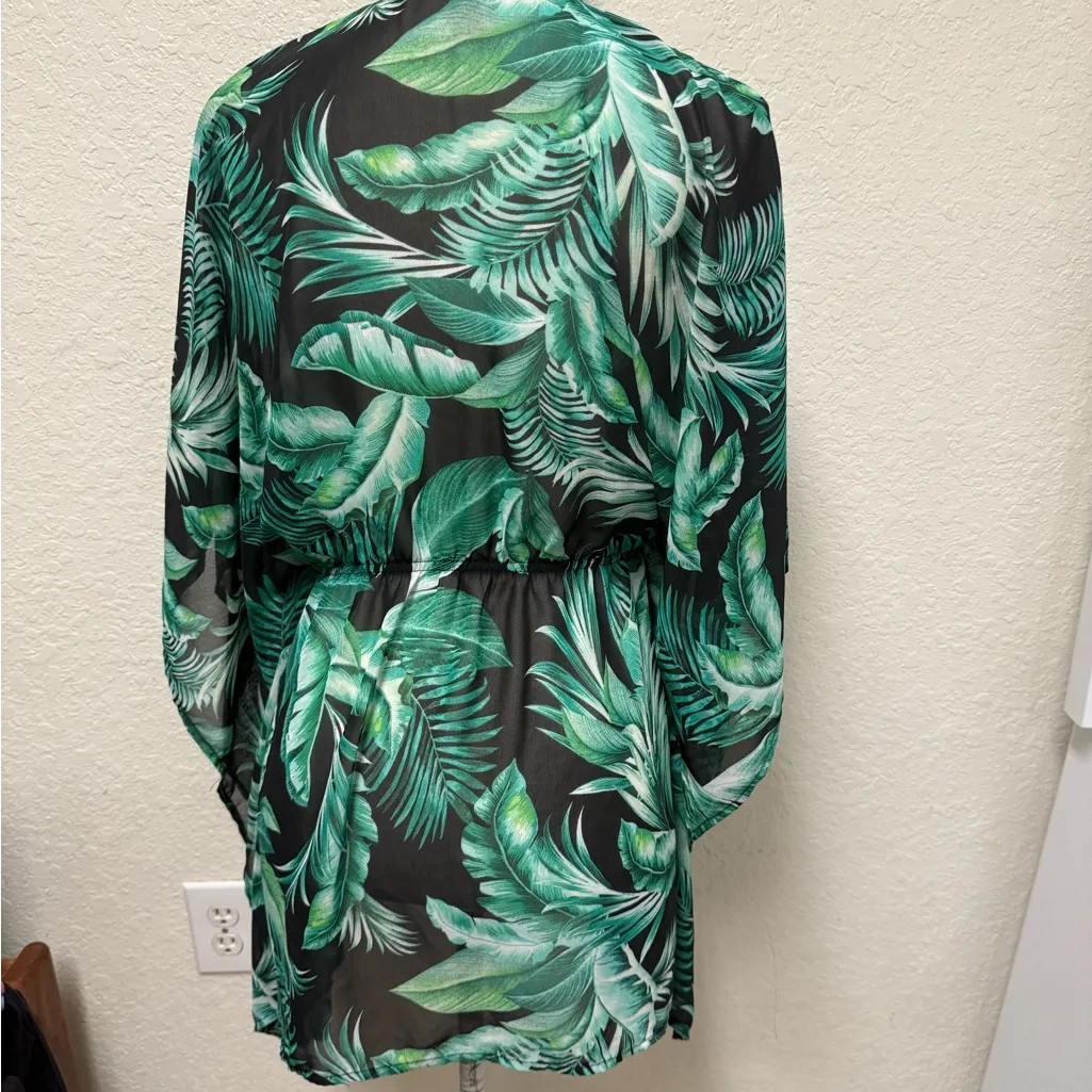 TiniBikini Green Leaf Swim Coverup Size Small/Medium - Image 10