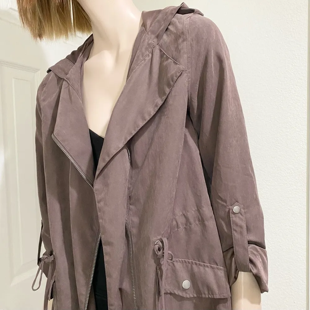 STACCATO Taupe Hooded Utility Jacket Size S - Image 6