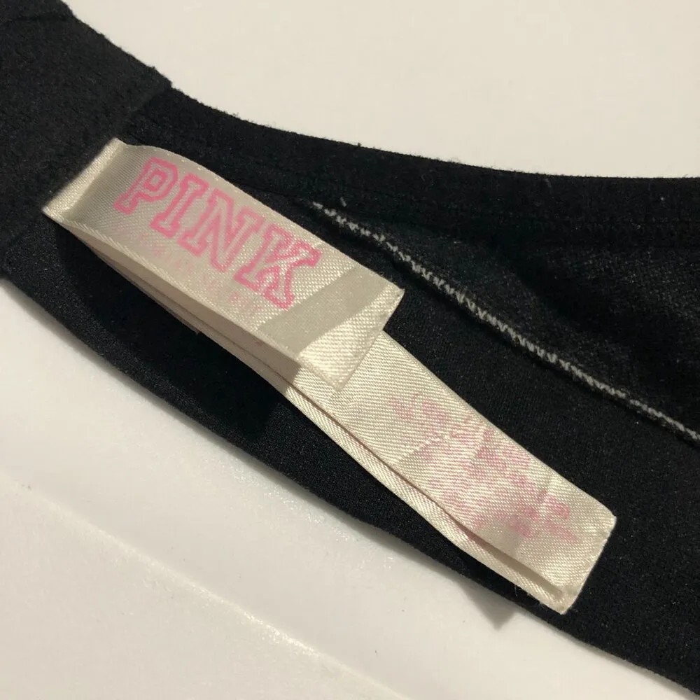PINK Victoria's Secret Bra Cool & Comfy Wireless Lightly Lined Logo Black L - Image 6