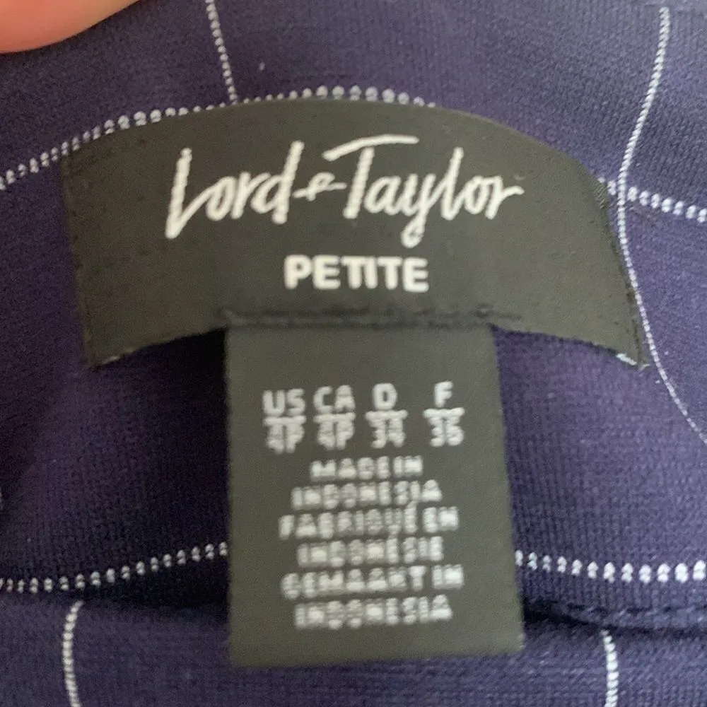 Lord & Taylor plaid pencil skirt Blue Size 4P - Image 3