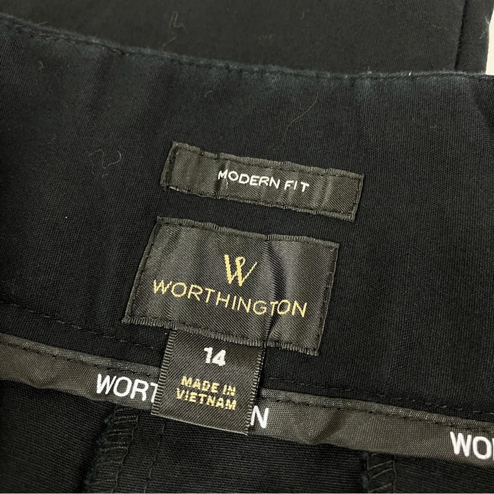 Worthington | Modern Fit Black Straight Leg Business Casual Pants Womens 14 - Image 3