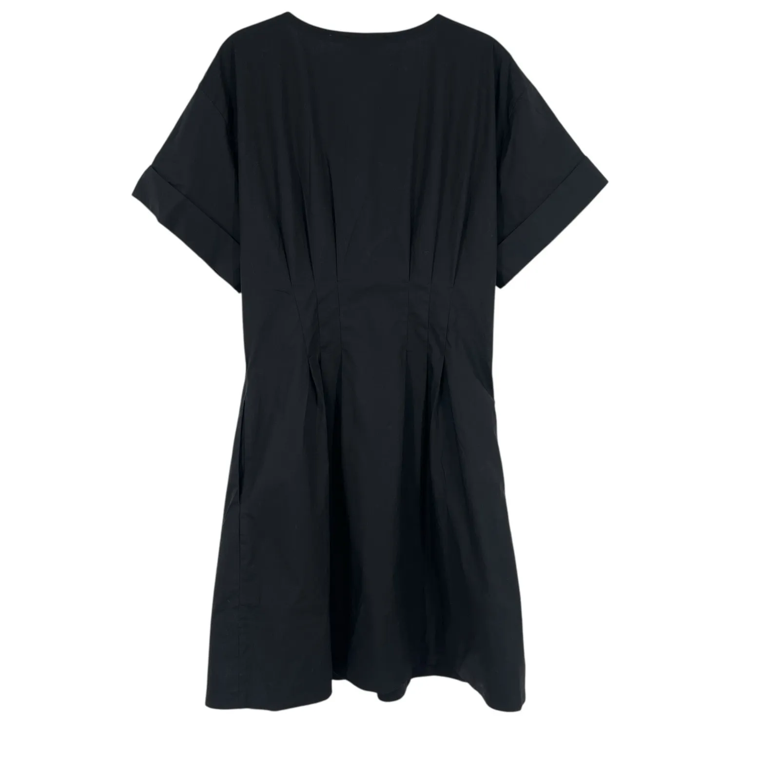 J.Crew Wren mini shirt dress cotton blend poplin Black Size 14 TALL T14 14T NWT - Image 8
