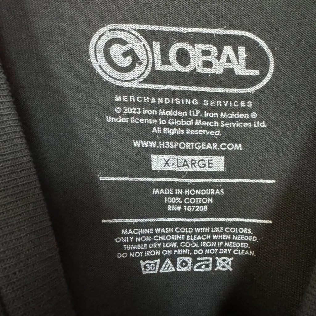 Iron Maiden Spell-Out Logo Heavy Metal Rock Band Tee XL - Image 4