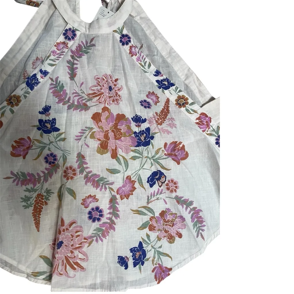 New XS Free People Emily Floral Halter Tank Top - Image 3