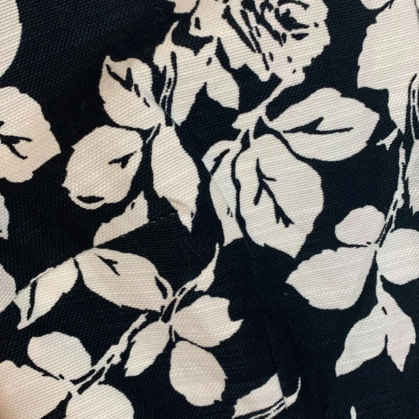 Talbot's women's size 6 small black white floral dress business casual tweed lin - Image 6