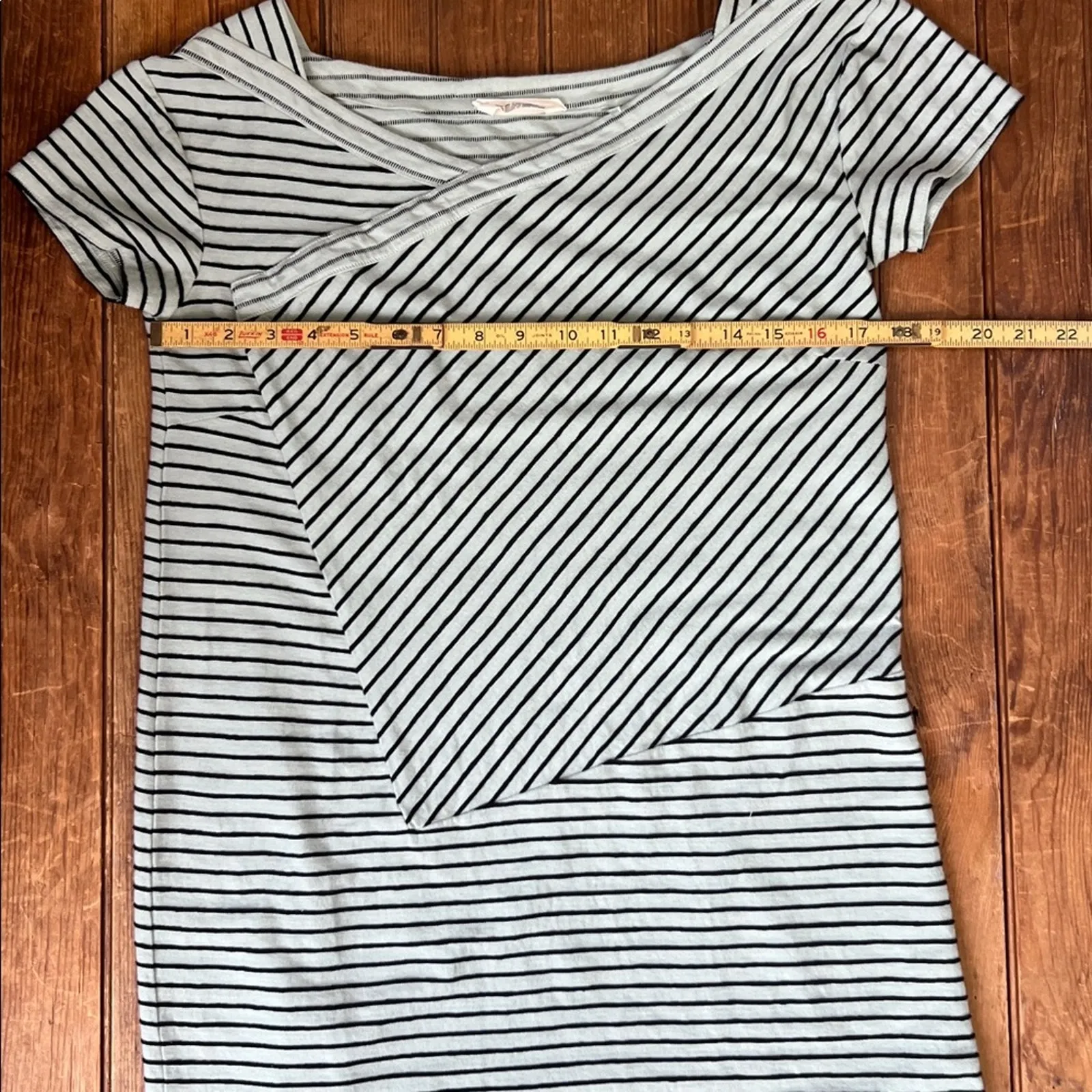 Skunkfunk Black and green short sleeve organic cotton Striped Mini Dress Size L - Image 4